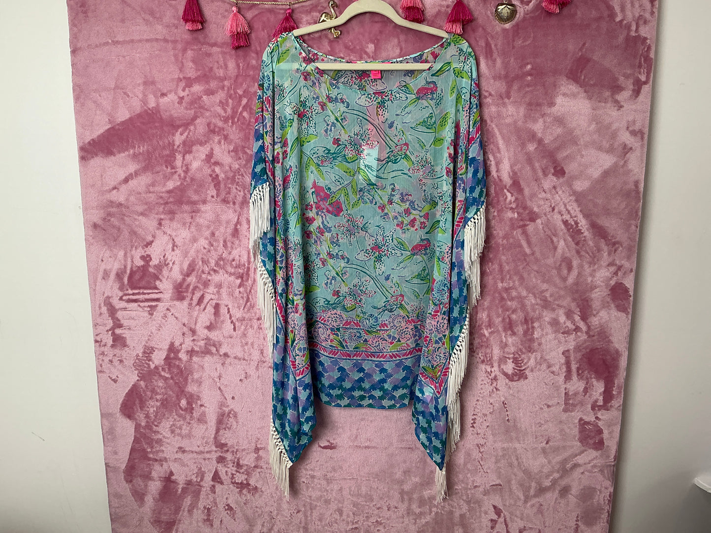 Lilly Pulitzer Coverup NWT - Ginette Coverup - Bali Blue - Sway This Way Swim Engineered Coverup - Size XL