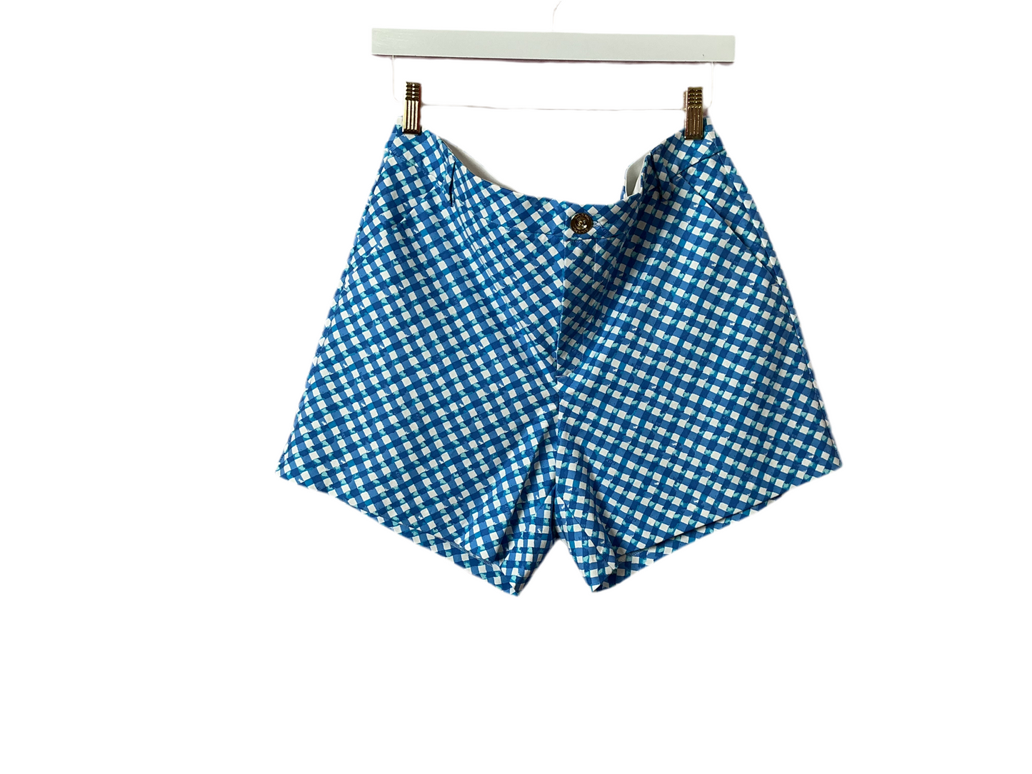 Lilly Pulitzer NWT - Gretchen High Rise Shirt - Boca Blue Double Checking - Size 10