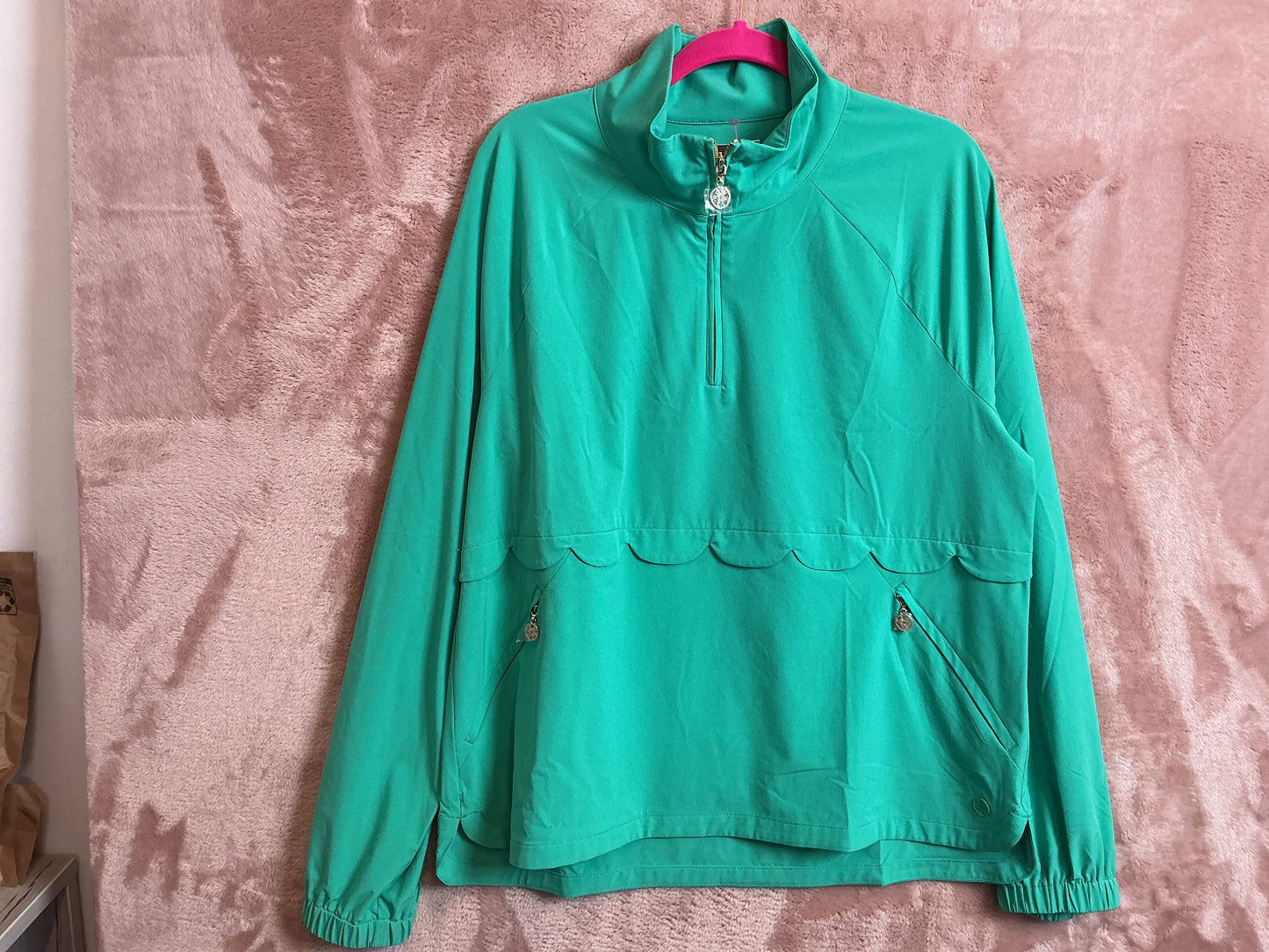 Lilly Pulitzer NWT - Tulia Performance Jack UPF 50+ Pullover - Botanical Green - Size L