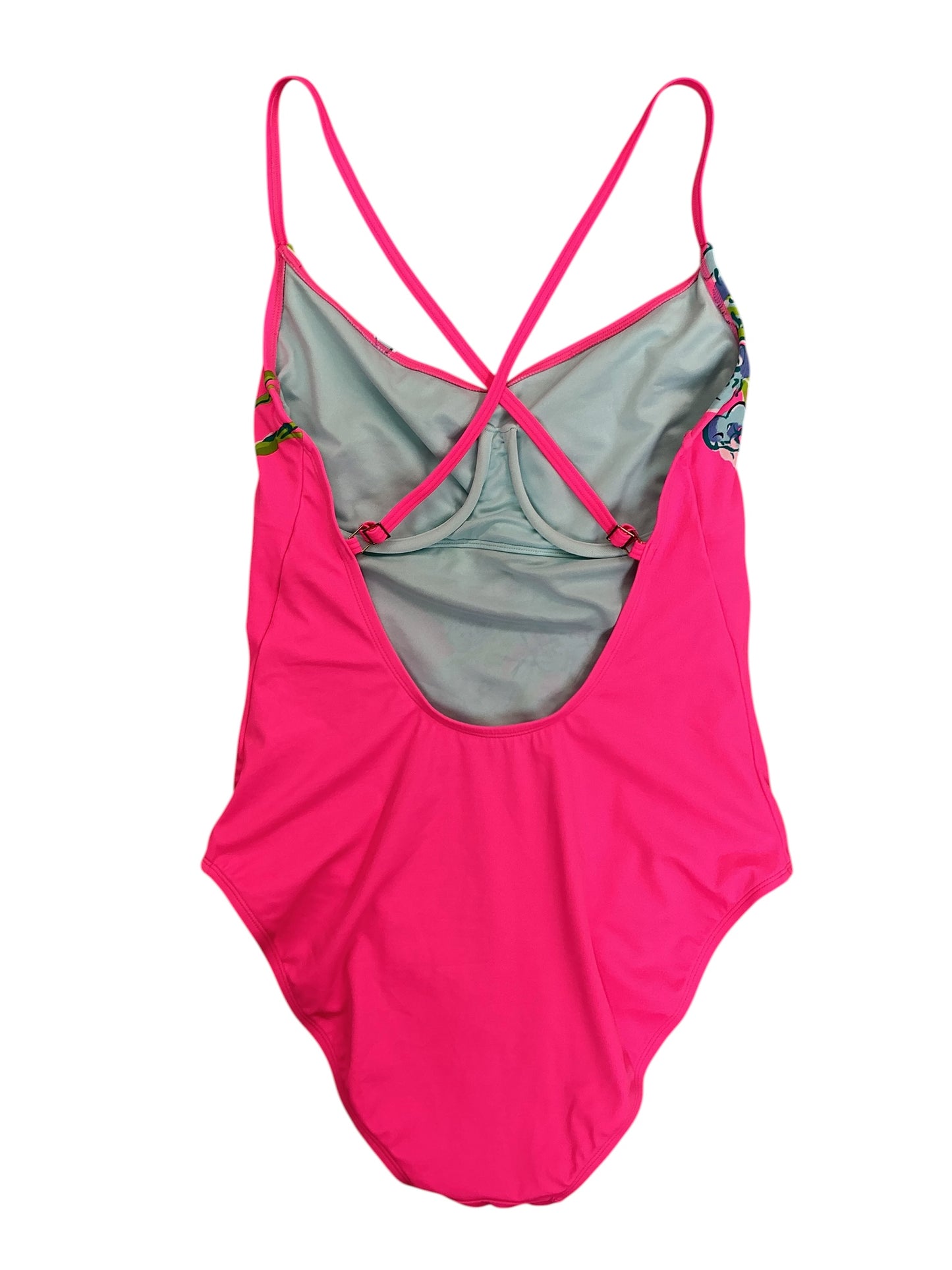 Lilly Pulitzer Azalea One-Piece Swimsuit Roxie Pink Mermaid In The Shade - Size 12