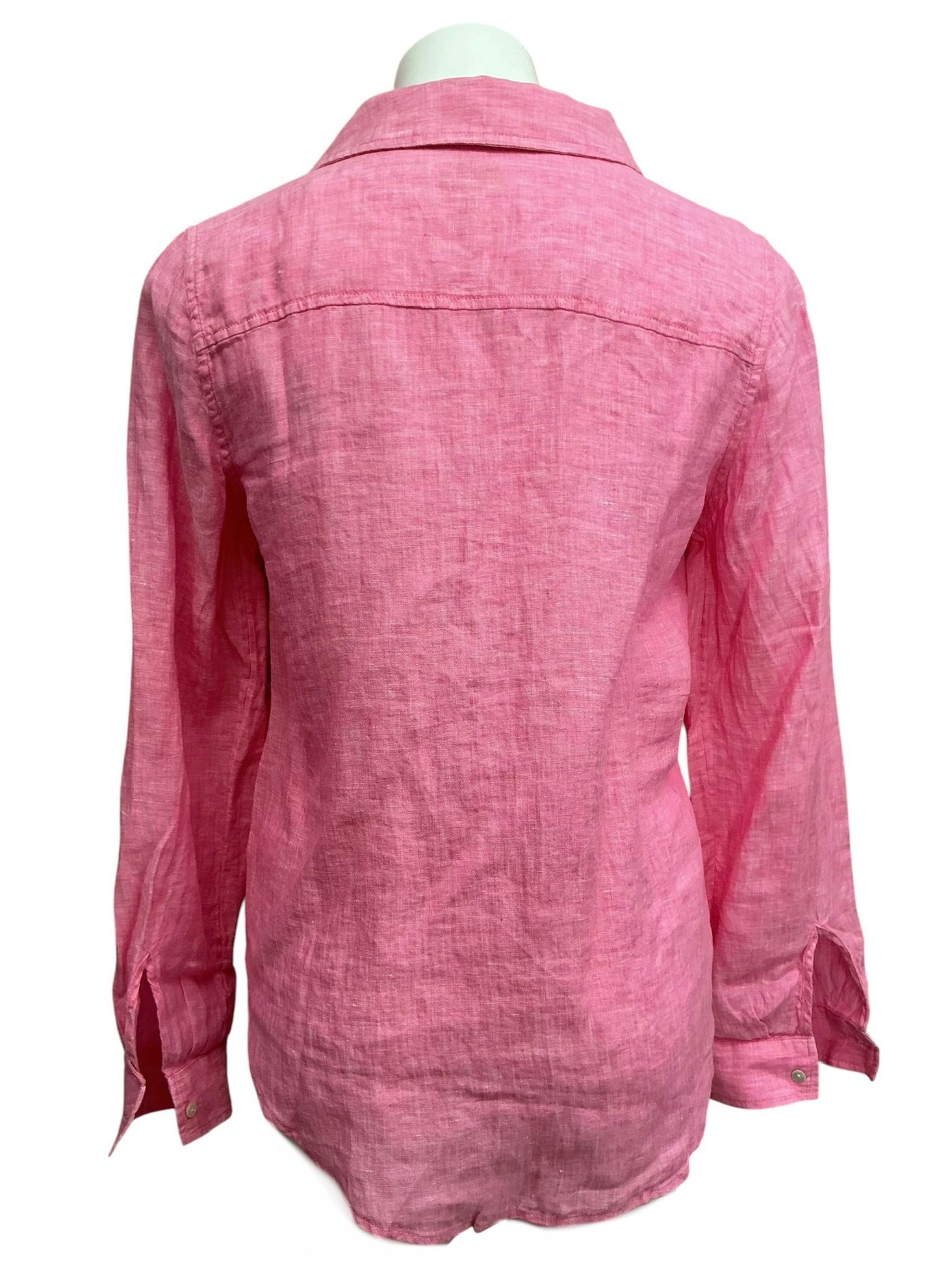 Lilly Pulitzer NWT Sea View Button Down Top Cherry Blossom Pink X Resort White - Size S