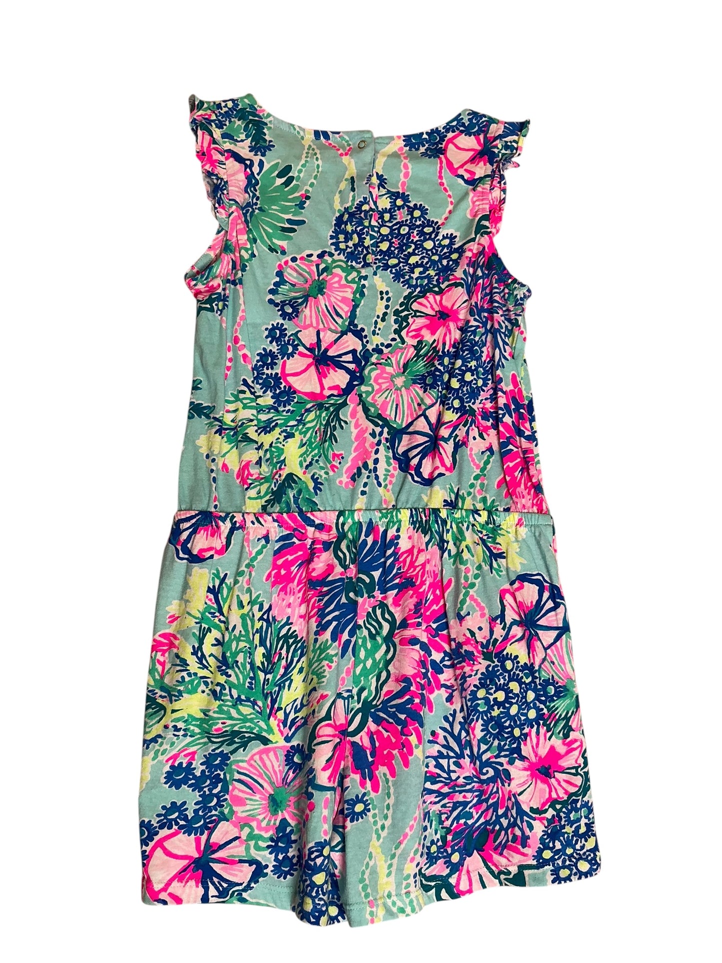 Lilly Pulitzer Girls Mini Patsi Romper Beach You To It - Size L