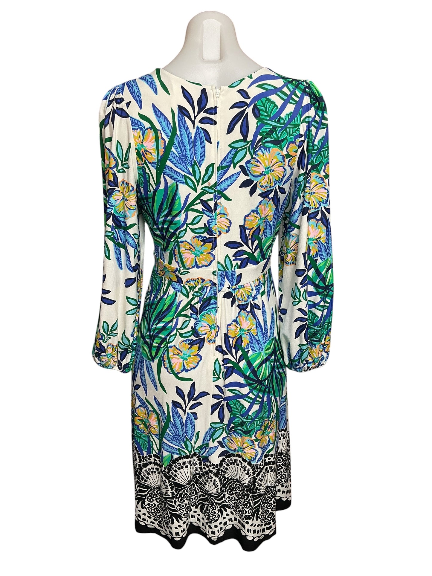 Lilly Pulitzer Wexlee 3/4 Sleeve Dress Multi Golden Hour Glam Engineered Knit - Size 2