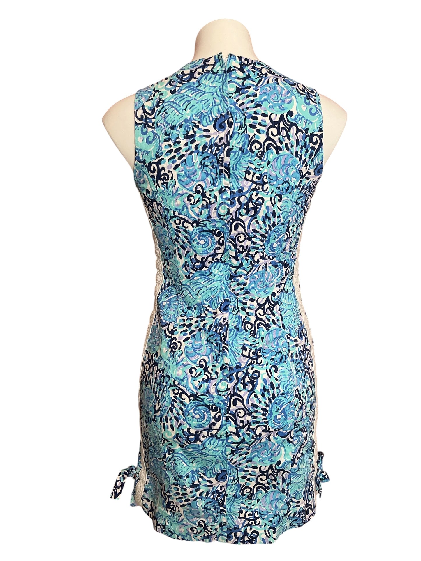 Lilly Pulitzer Mila Stretch Shift Dress Light Aqua Spritz - Size 2