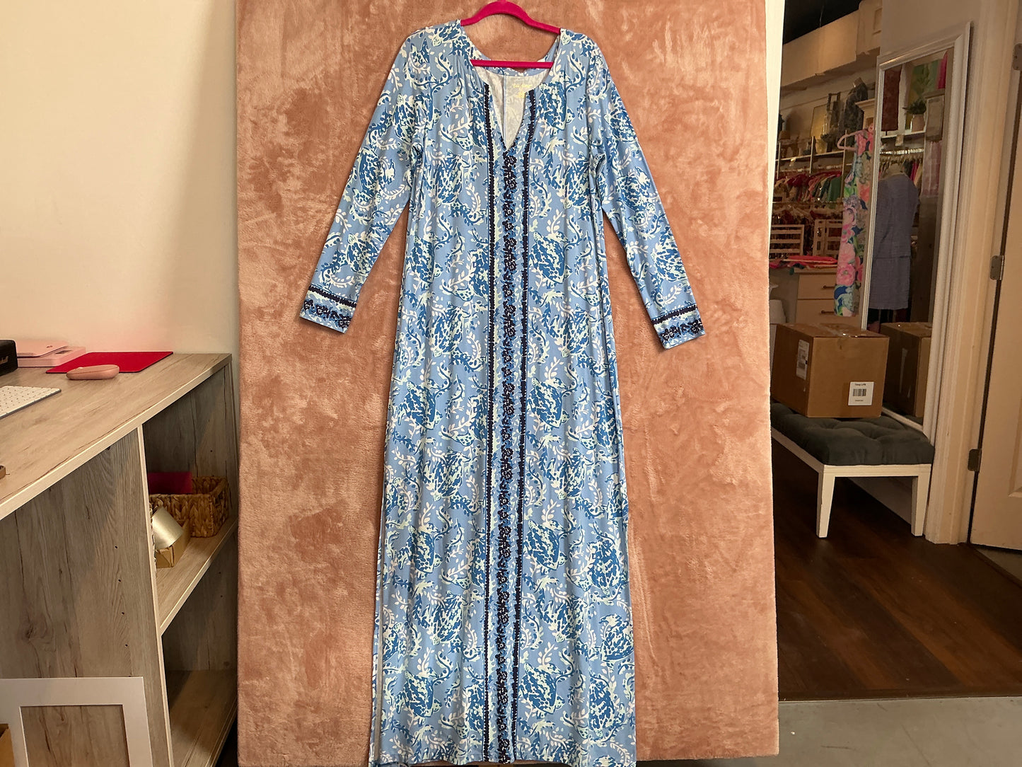 Lilly Pulitzer NWT - UPF 50+ Faye Maxi Dress - Turtley Awesome Engineered Maxi Dress - Size XL