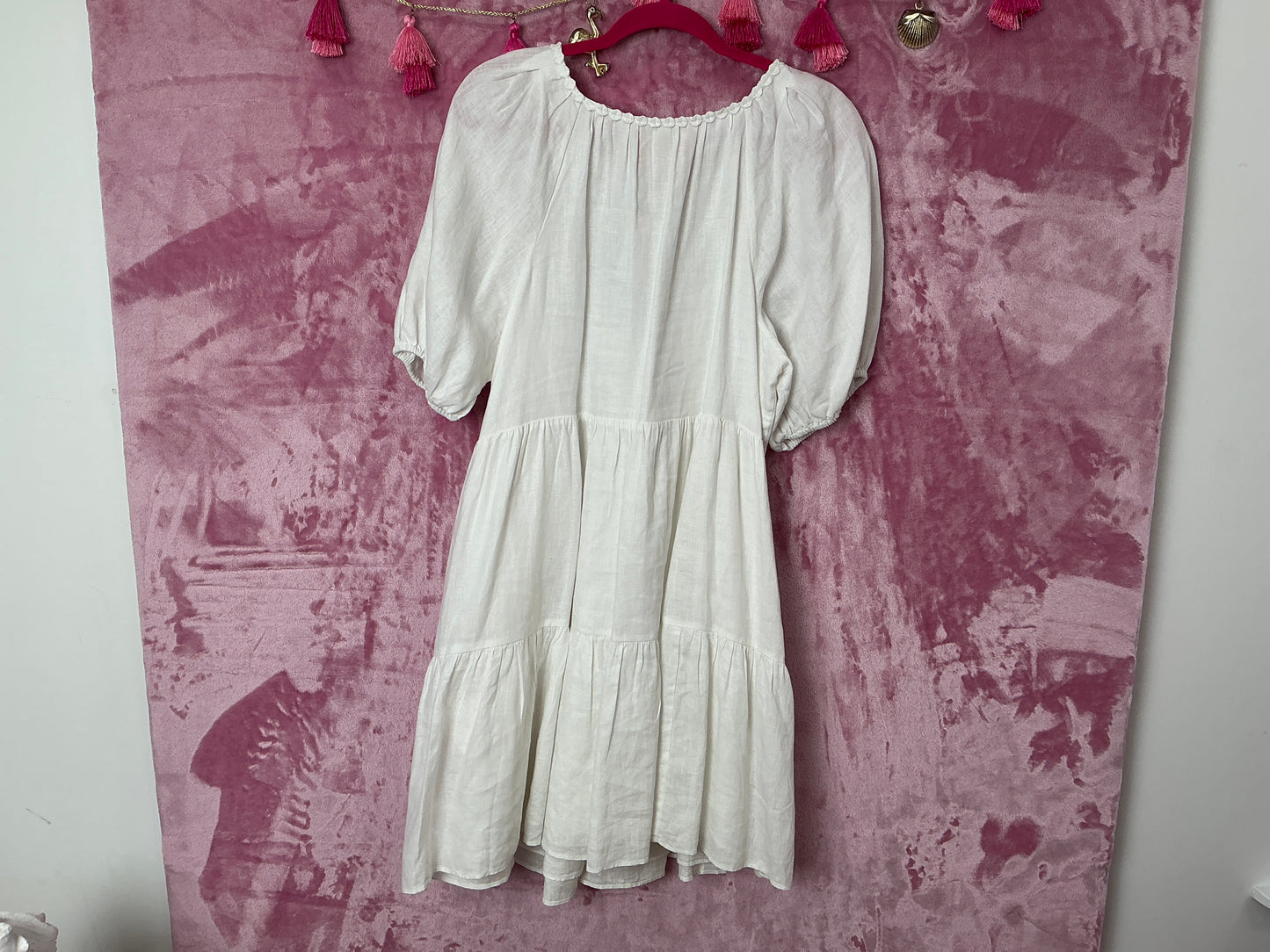 Lilly Pulitzer Charlet Linen Dress - White Linen - Size 12