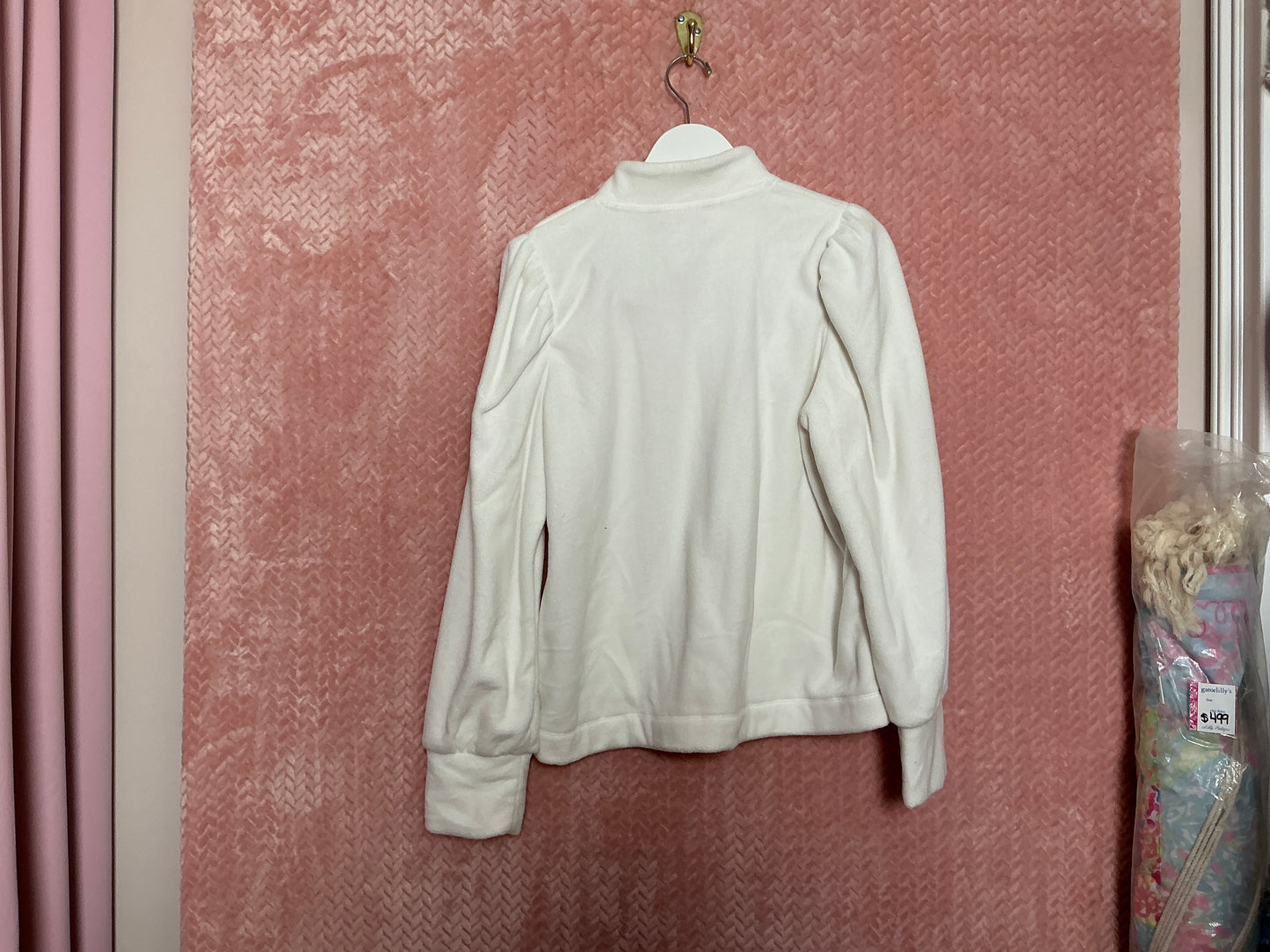 Lilly Pulitzer NWT Cabello Fleece Zip-Up Coconut - Size L