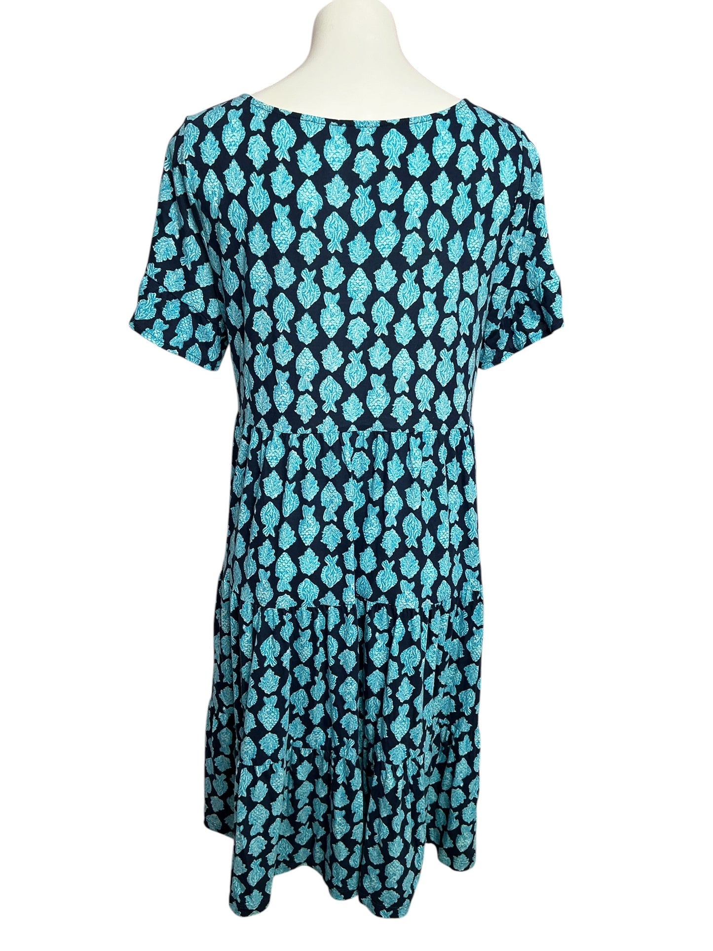 Lilly Pulitzer Jodee Swing Dress Low Tide Navy Any Fin For You - Size XL