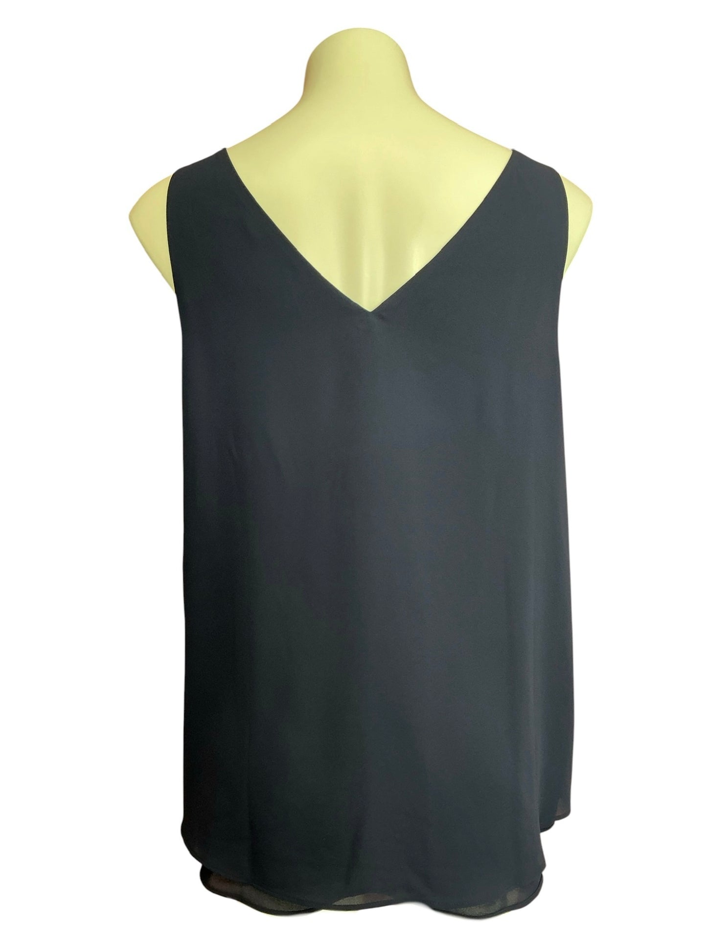 Lilly Pulitzer Florin Reversible V Neck Tank Top True Navy - Size L