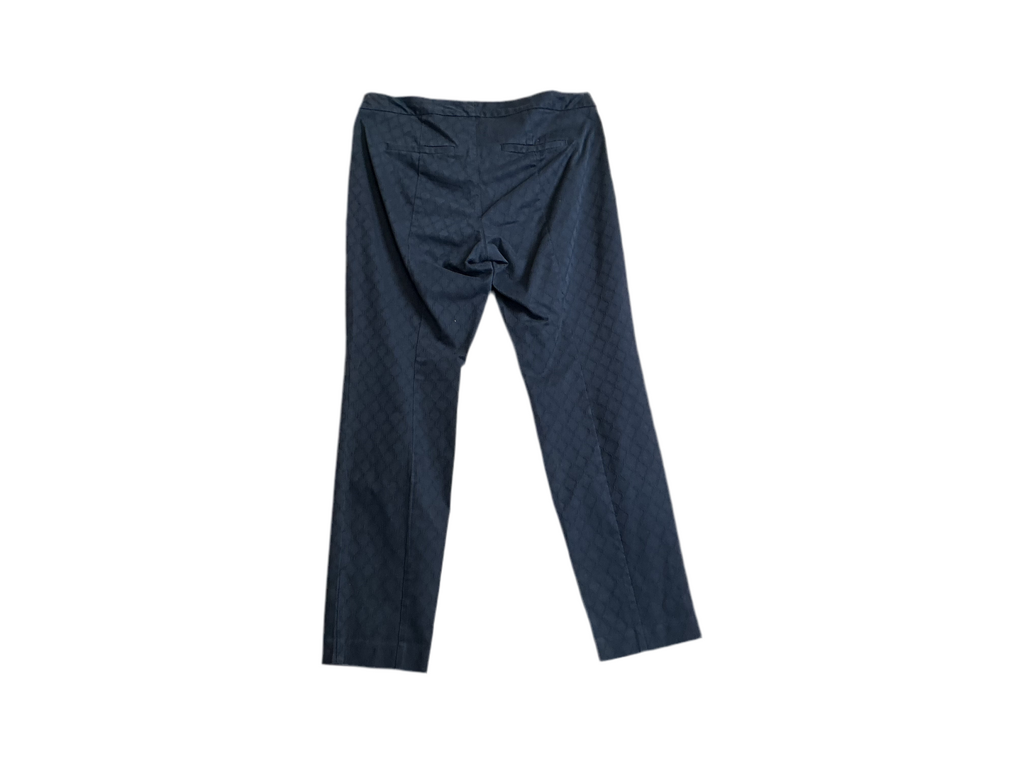 Lilly Pulitzer Kelly Textured Ankle Pants Midnight Navy Mizner Stretch Jacquard - Size 10