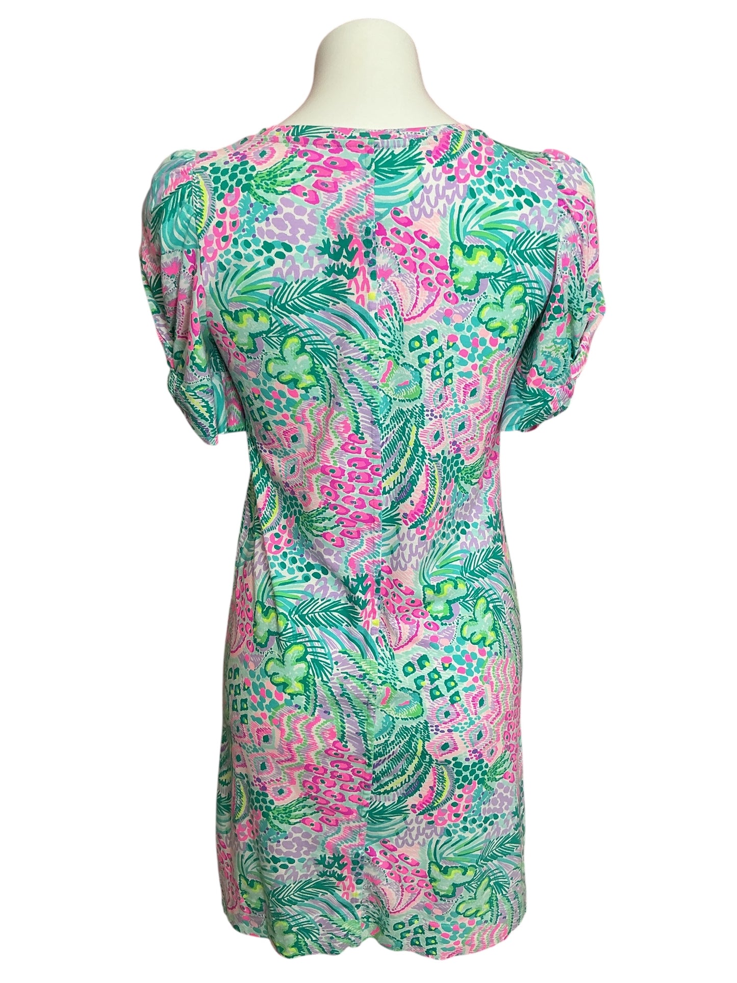 Lilly Pulitzer Haydn Short Sleeve Dress Multi Banana Split - Size S