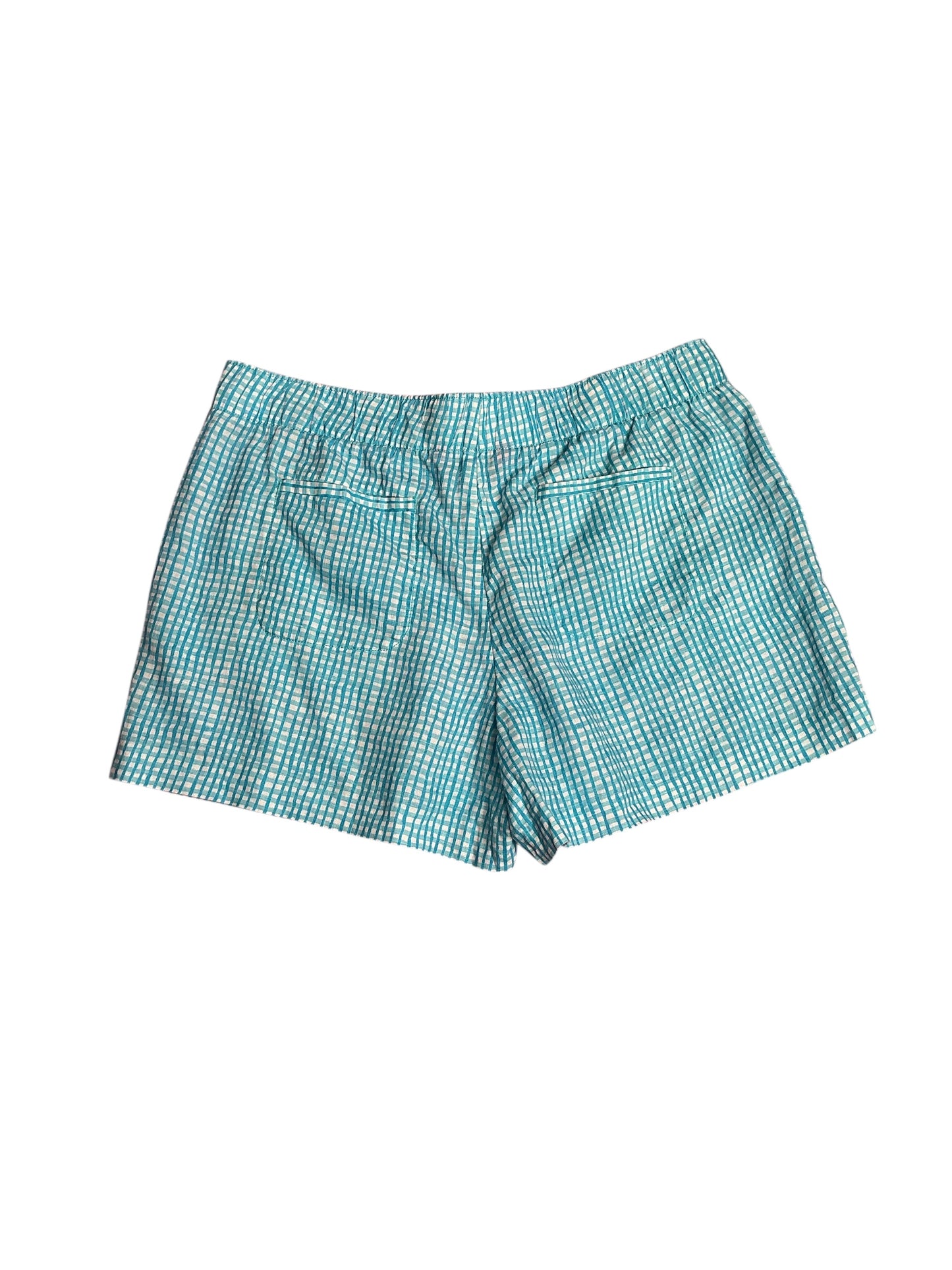 Lilly Pulitzer- Lilo Linen Shorts Seabreeze Blue Along The Same Line Size L