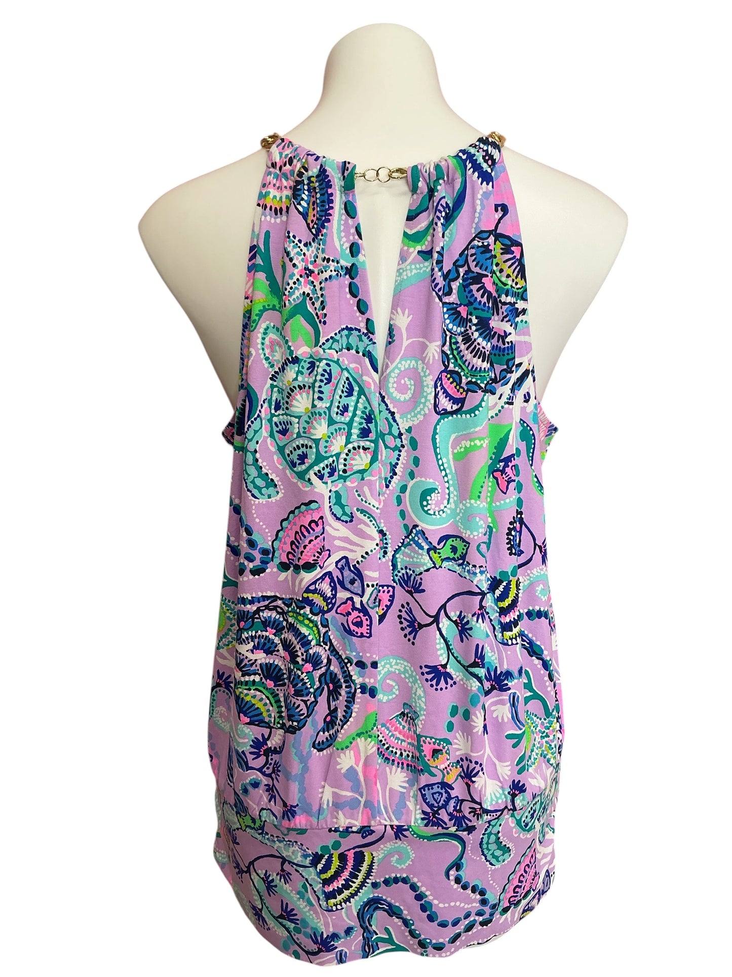 Lilly Pulitzer NWT Bowen Top Lilac Freesi Mermaid For You - Size L