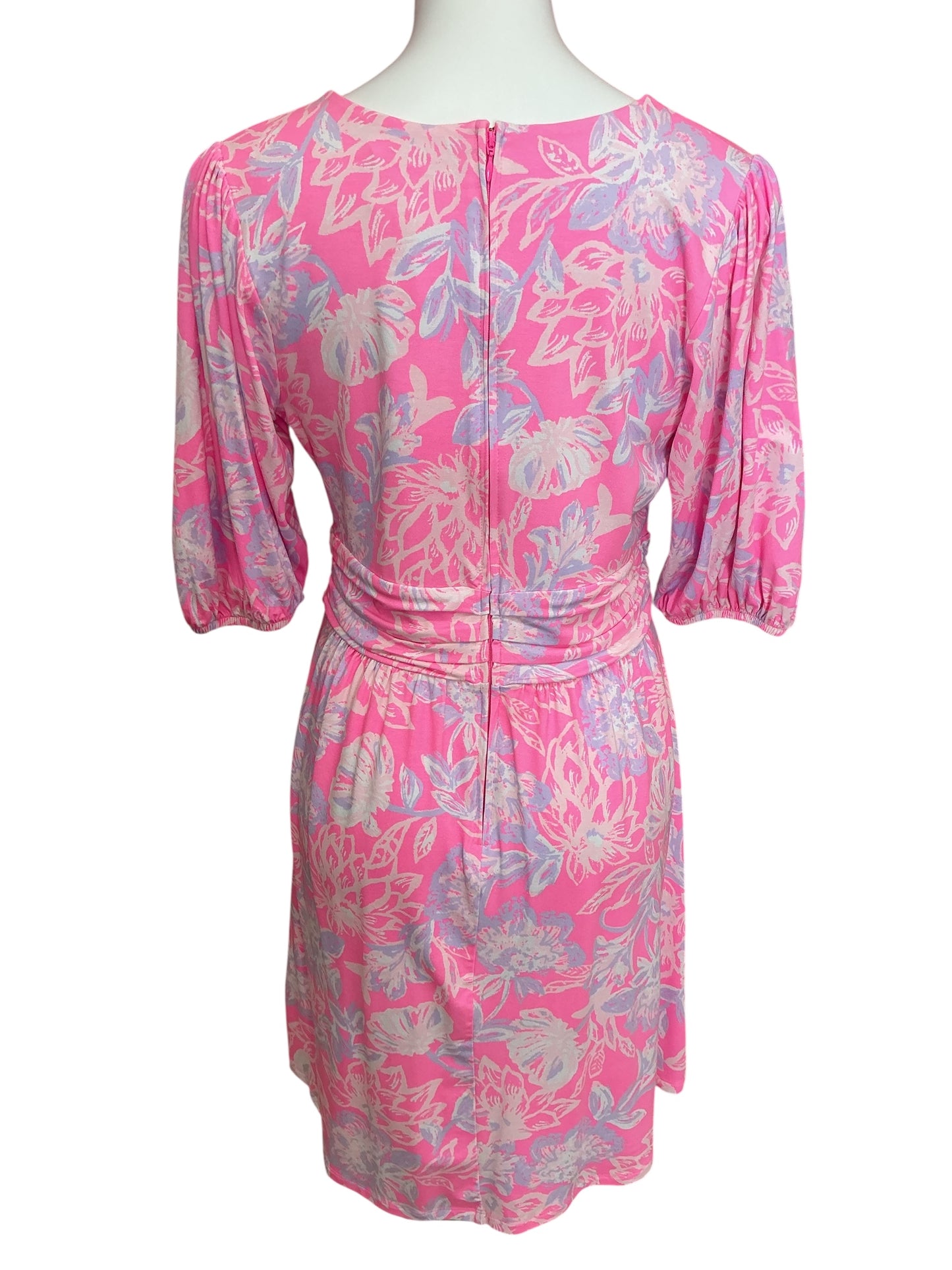 Lilly Pulitzer Brightan Fit-And-Flare Dress Pink Zen Garden - Size 8