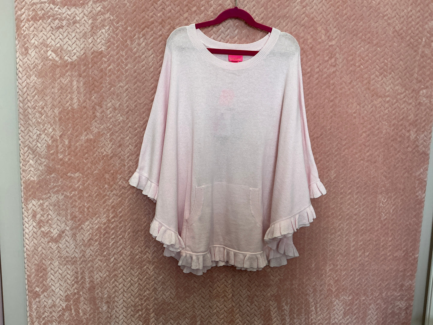 Lilly Pulitzer Poncho NWT - Hani Poncho Jacket - Frosted Pink - Size XL