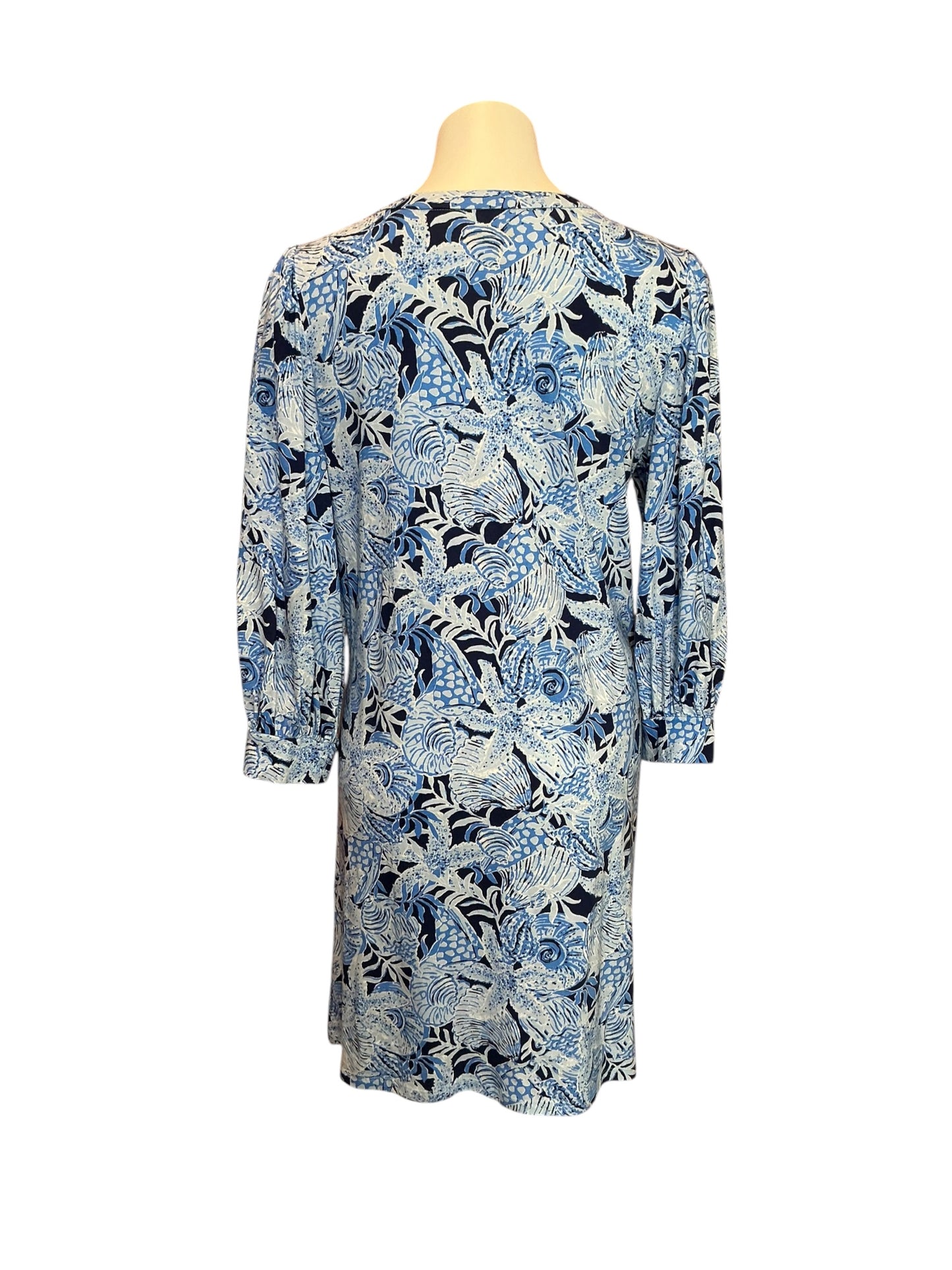 Lilly Pulitzer Cass Dress Bonaire Blue Coastal Constellation - Size L