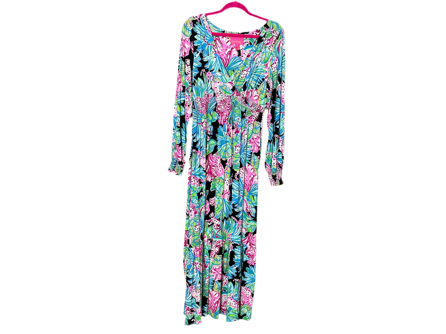 Lilly Pulitzer Onyx Jaguar Maxi Size M