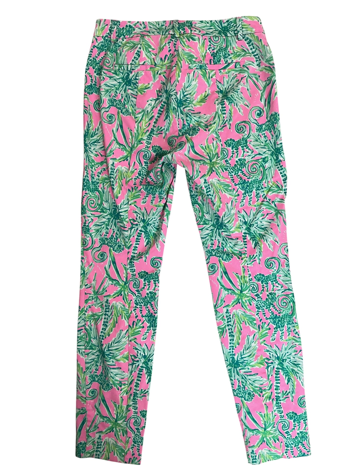 Lilly Pulitzer Kelly Skinny Ankle Pants Rousseau Pink Mane Character Energy - Size 4