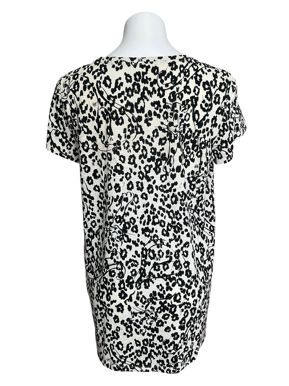 Lilly Pulitzer Etta Scoop Neck Tee Coconut White Lets Pawty - Size L