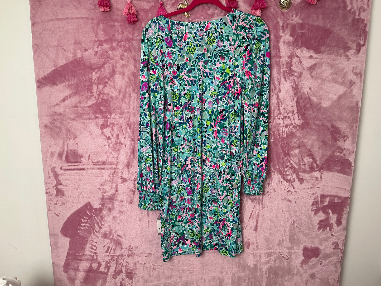 Lilly Pulitzer Diann Long Sleeve Dress - Multi Dive Bar - Size M