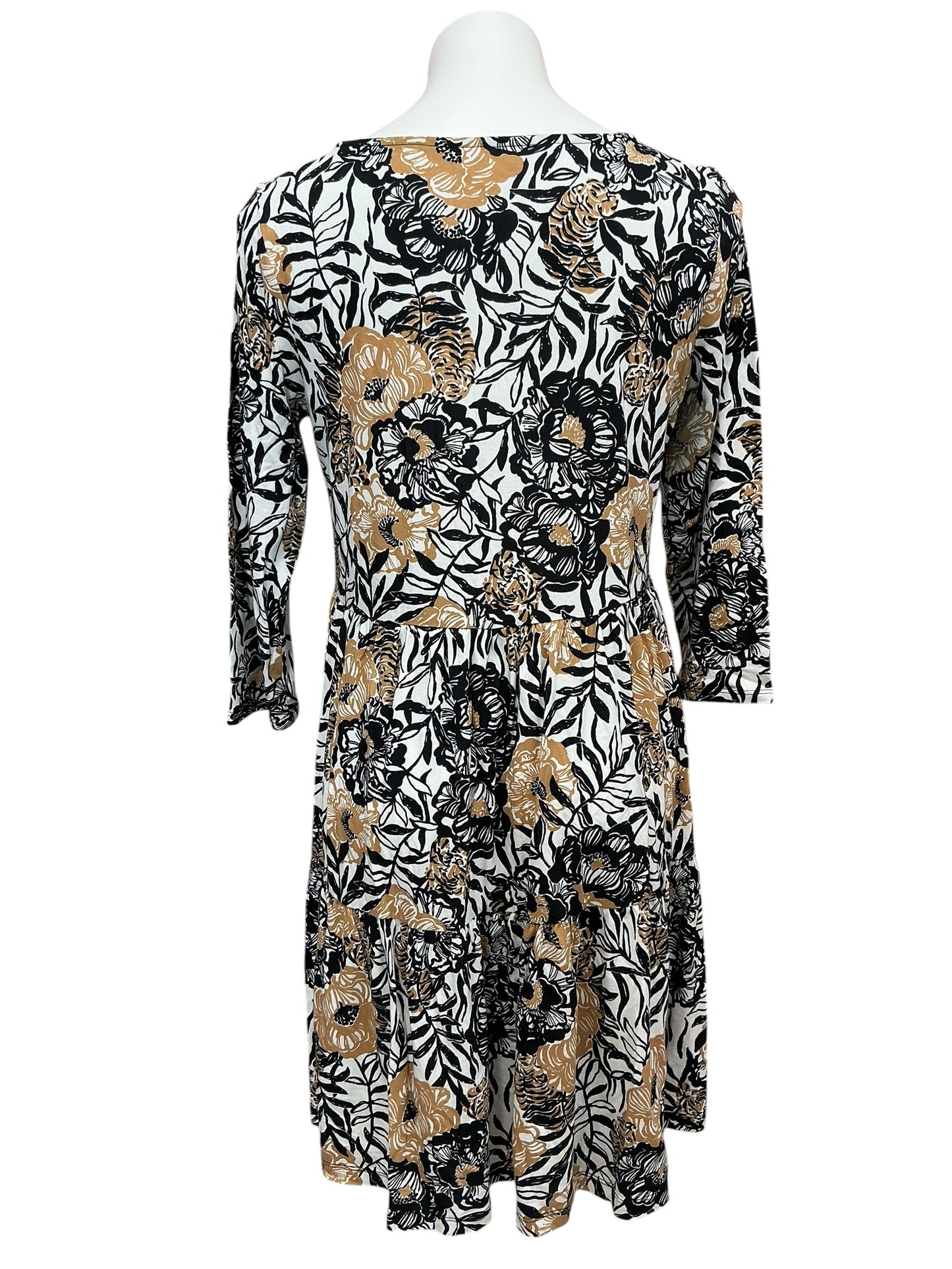 Lilly Pulitzer Geanna 3/4 Sleeve Dress Onyx Peony Party - Size L