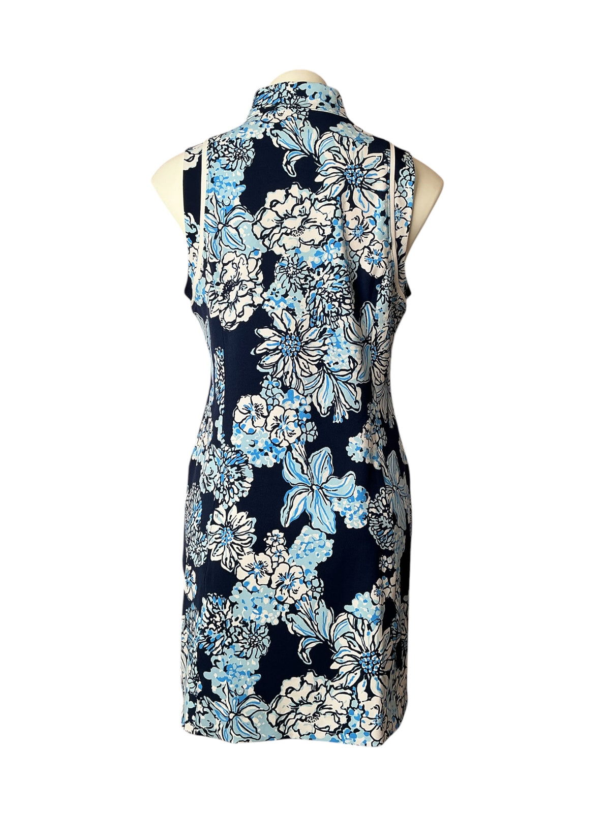 Lilly Pulitzer UPF 50+ Luxletic Kathy Dress Low Tide Navy Bouquet All Day Golf - Size 8