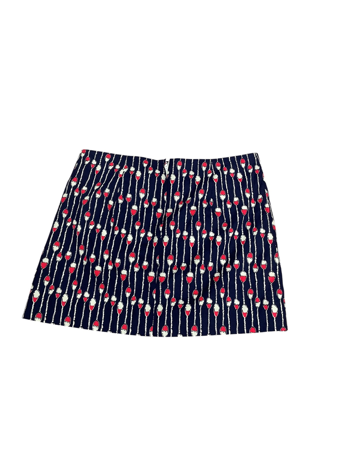 Lilly Pulitzer Tate Skirt Bright Navy Swim Lanes Stripe - Size 8
