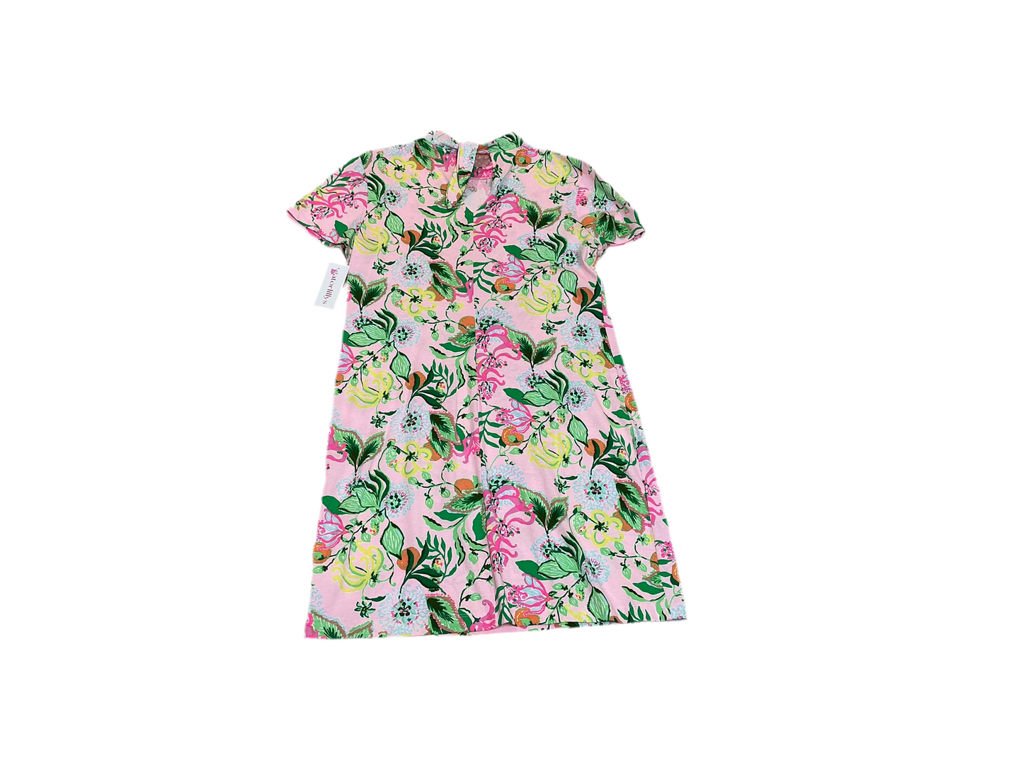 Lilly Pulitzer Hallie Short Sleeve Dress Via Amore Spritzer Tropical - Size Large