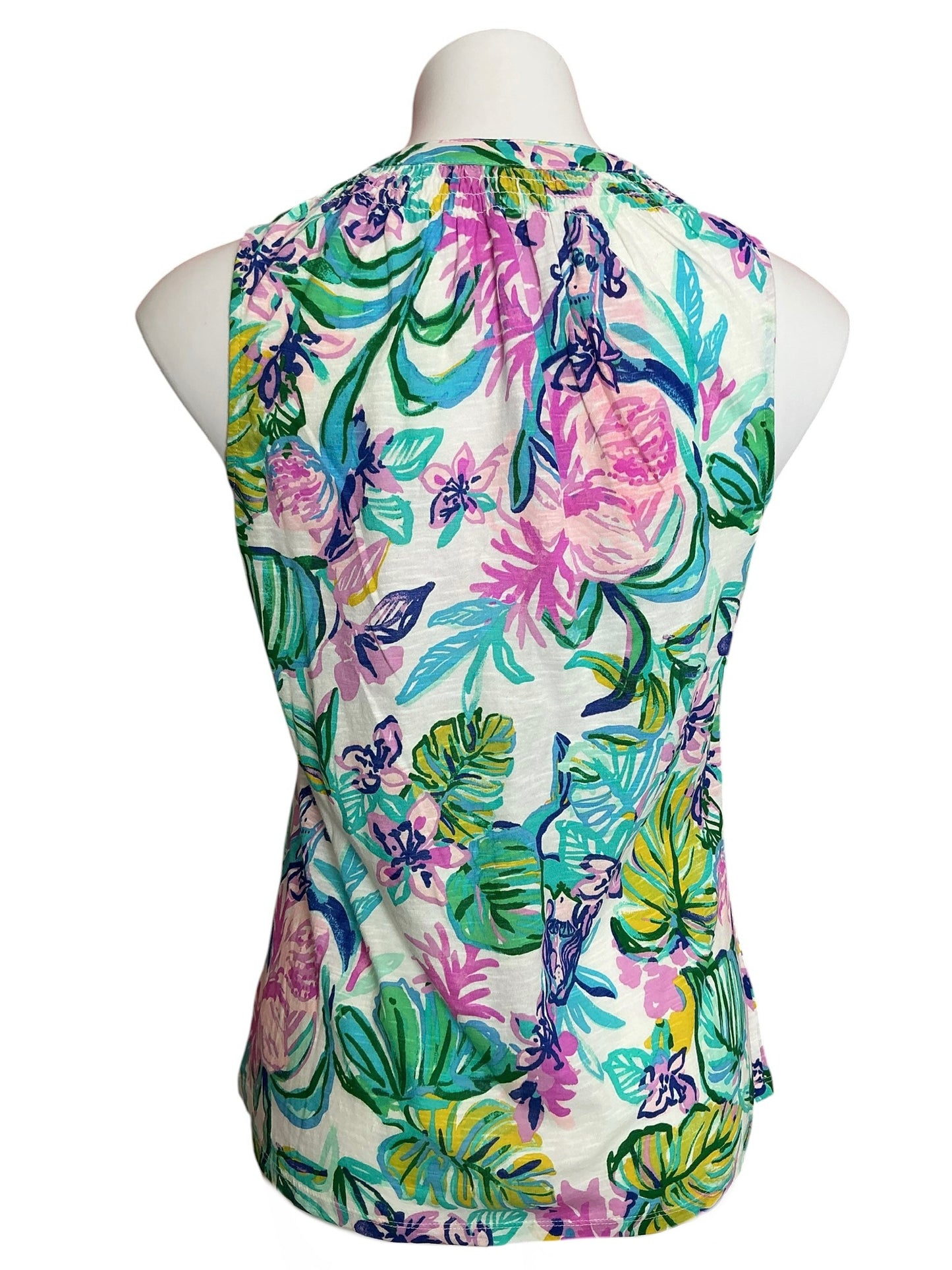 Lilly Pulitzer NWT Essie Top Resort White Mermaid In The Shade - Size S