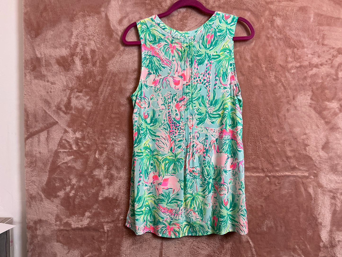 Lilly Pulitzer NWT Sleeveless Sarasota Top SeaSalt Blue On Parade - Size M