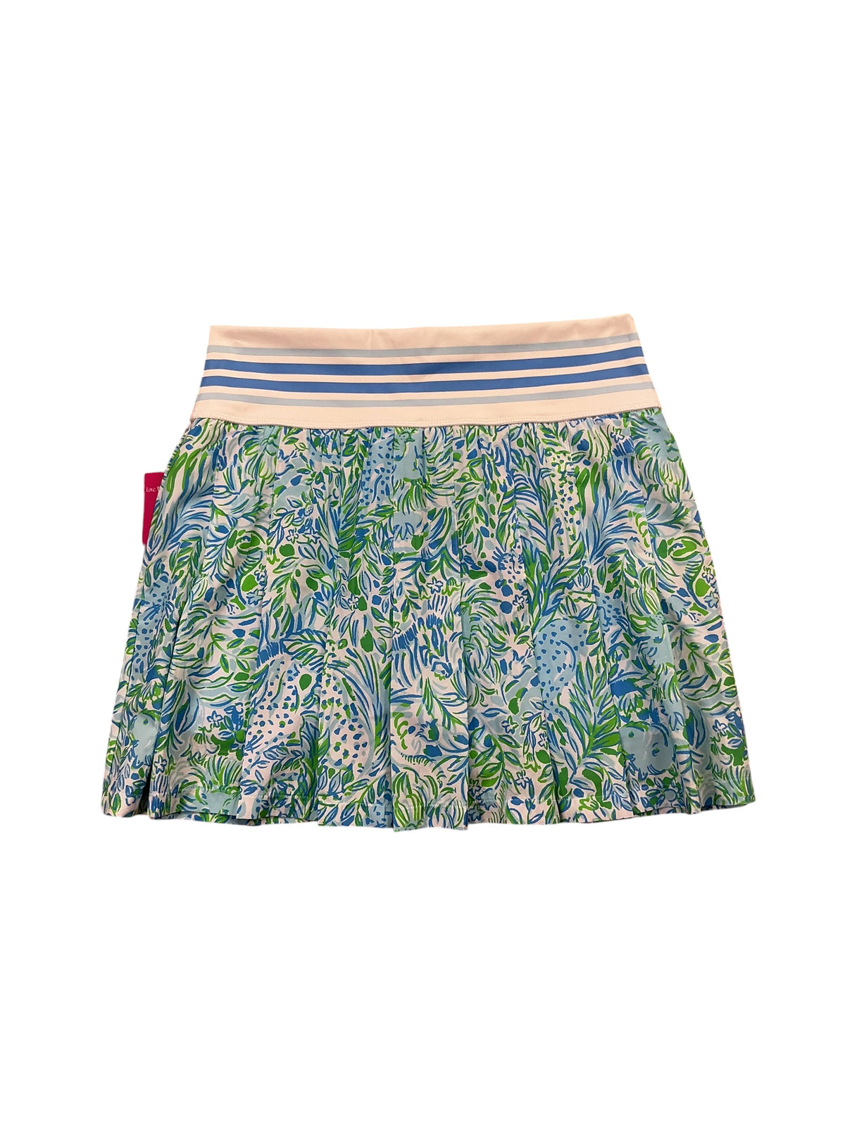 Lilly Pulitzer Luxletic Yvonne Skort Hydra Blue Dandy Lions - Size M