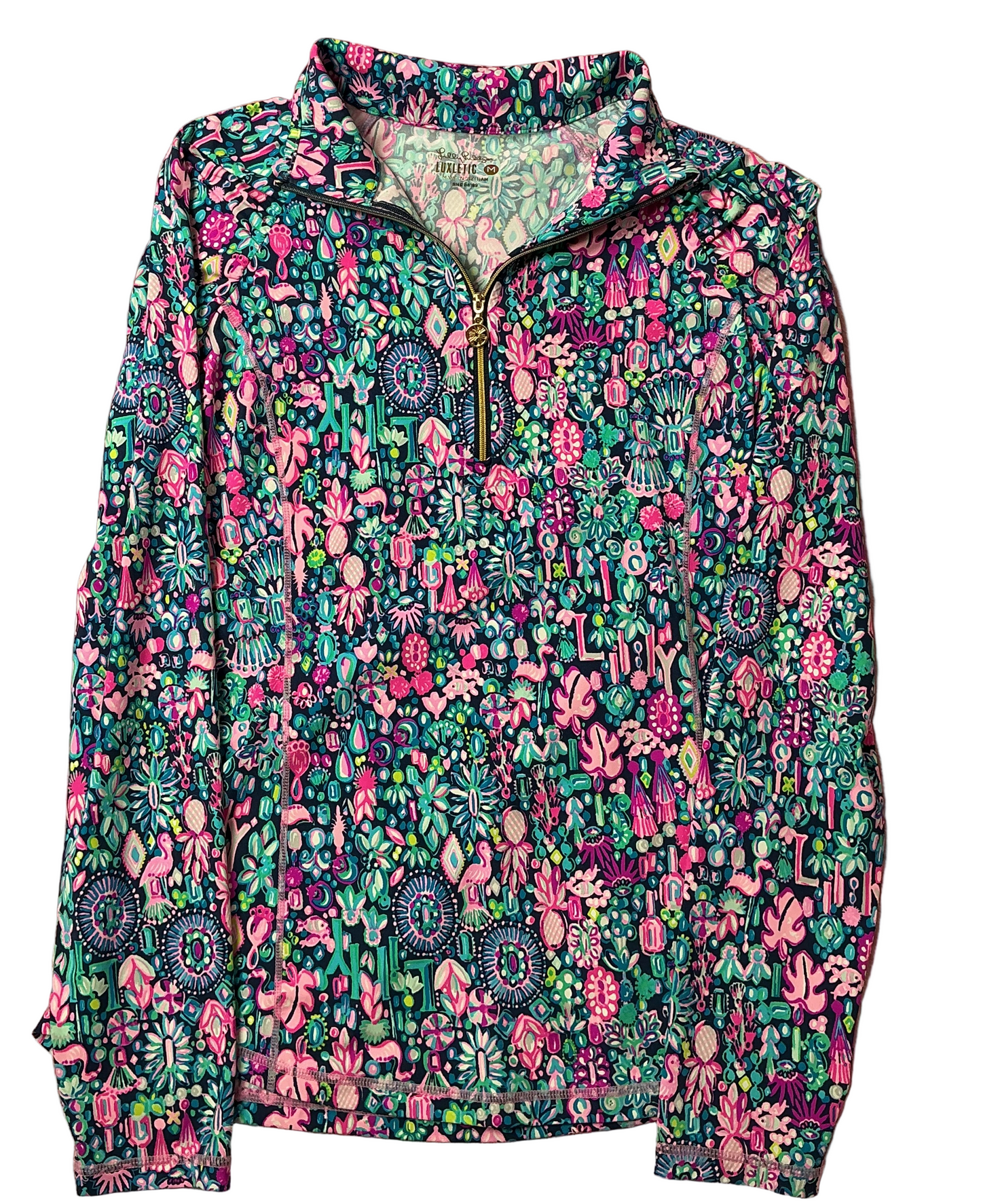 Lilly Pulitzer Luxletic Quarter Zip Pullover - Size M