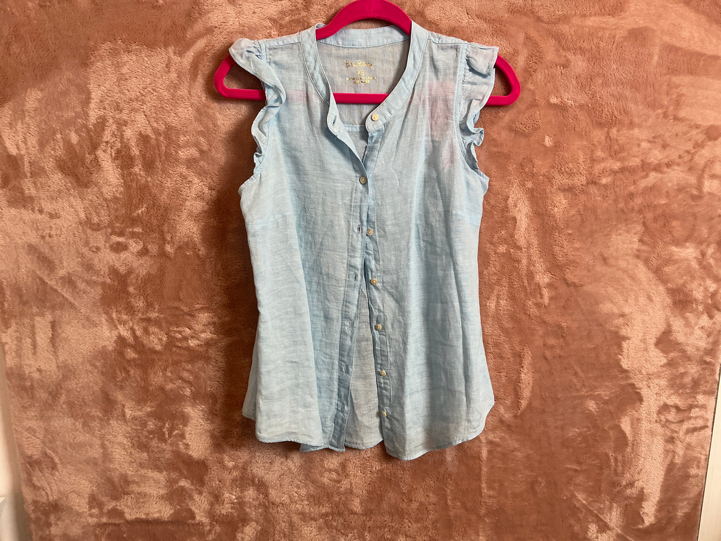 Lilly Pulitzer Top NWT - Briette Button Down - Celestial Blue X Resort - Size XS