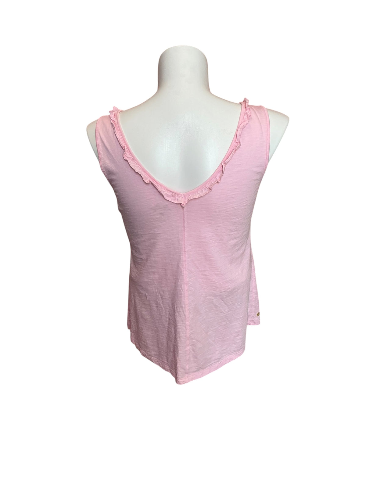 Lilly Pulitzer Gigi Ruffle Tank Top Pink Muse - Size L