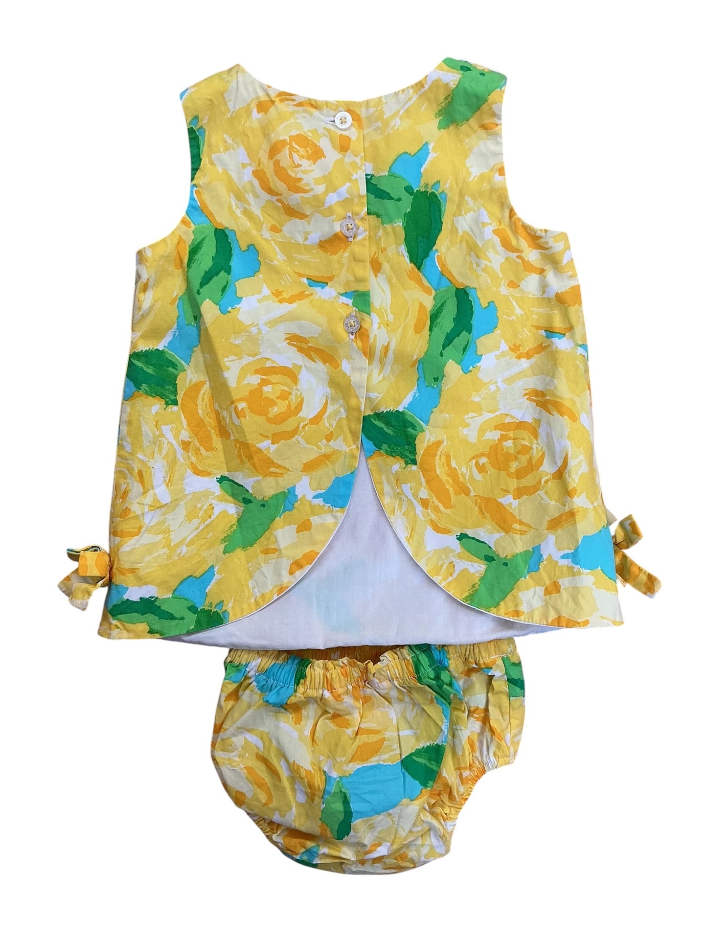 Lilly Pulitzer Kids Girls 2PC Set Baby Lilly Shift Dress Sunglow Yellow First Impressions - Size 6-12 MO