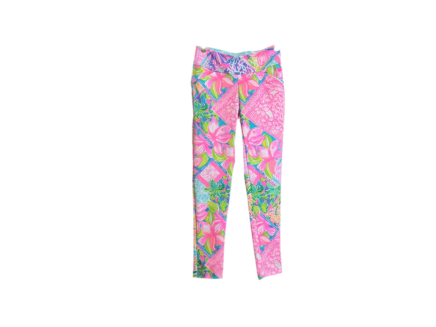 Lilly Pulitzer NWT Corso Pant UPF 50+ Block Party Gulf - Size 0