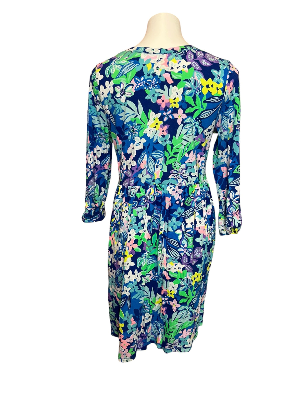Lilly Pulitzer Loran Swing Dress Borealis Blue Social Sunset - Size L