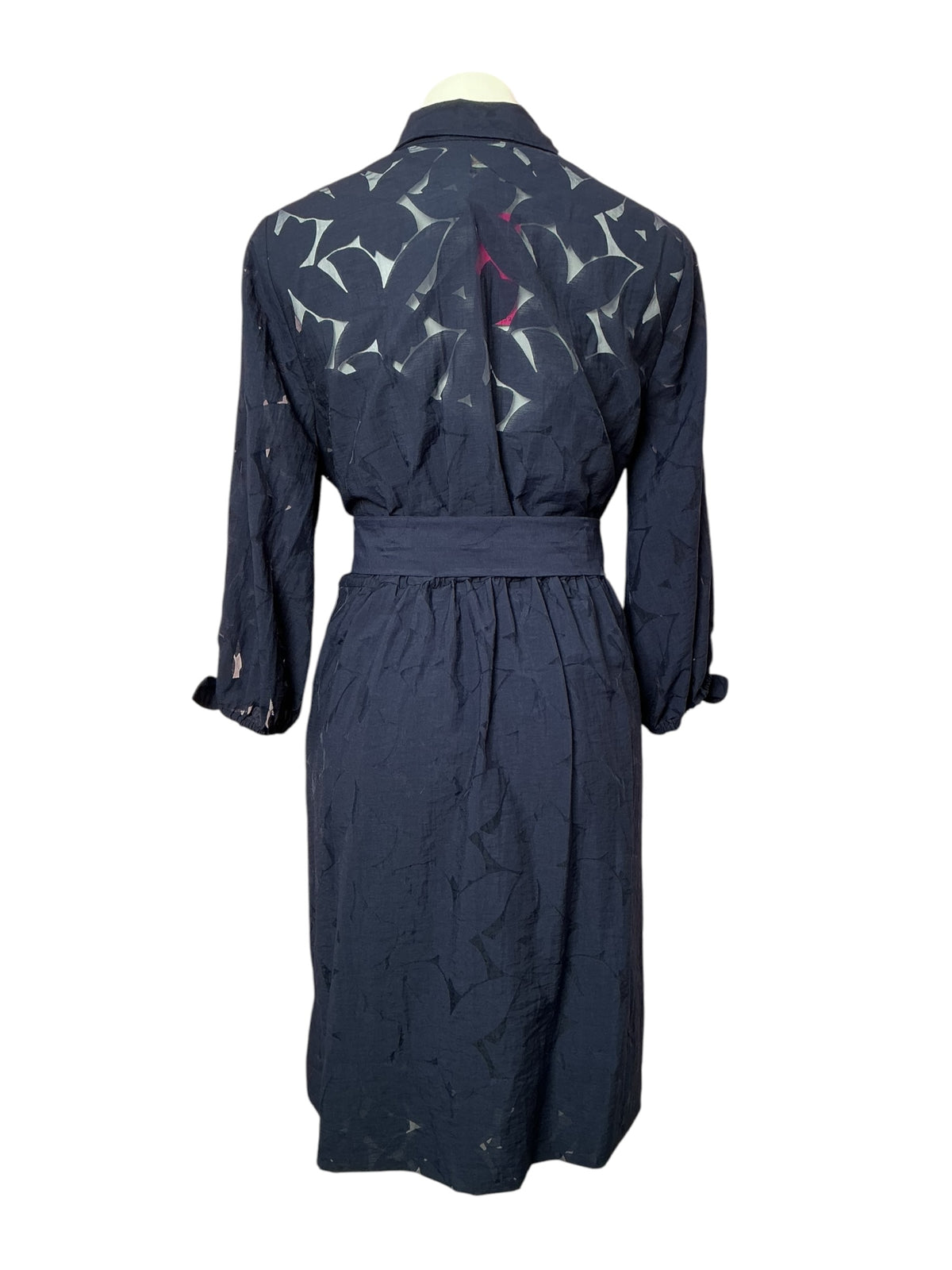 Lilly Pulitzer Amrita Shirtdress True Navy Flora Faille - Size 12