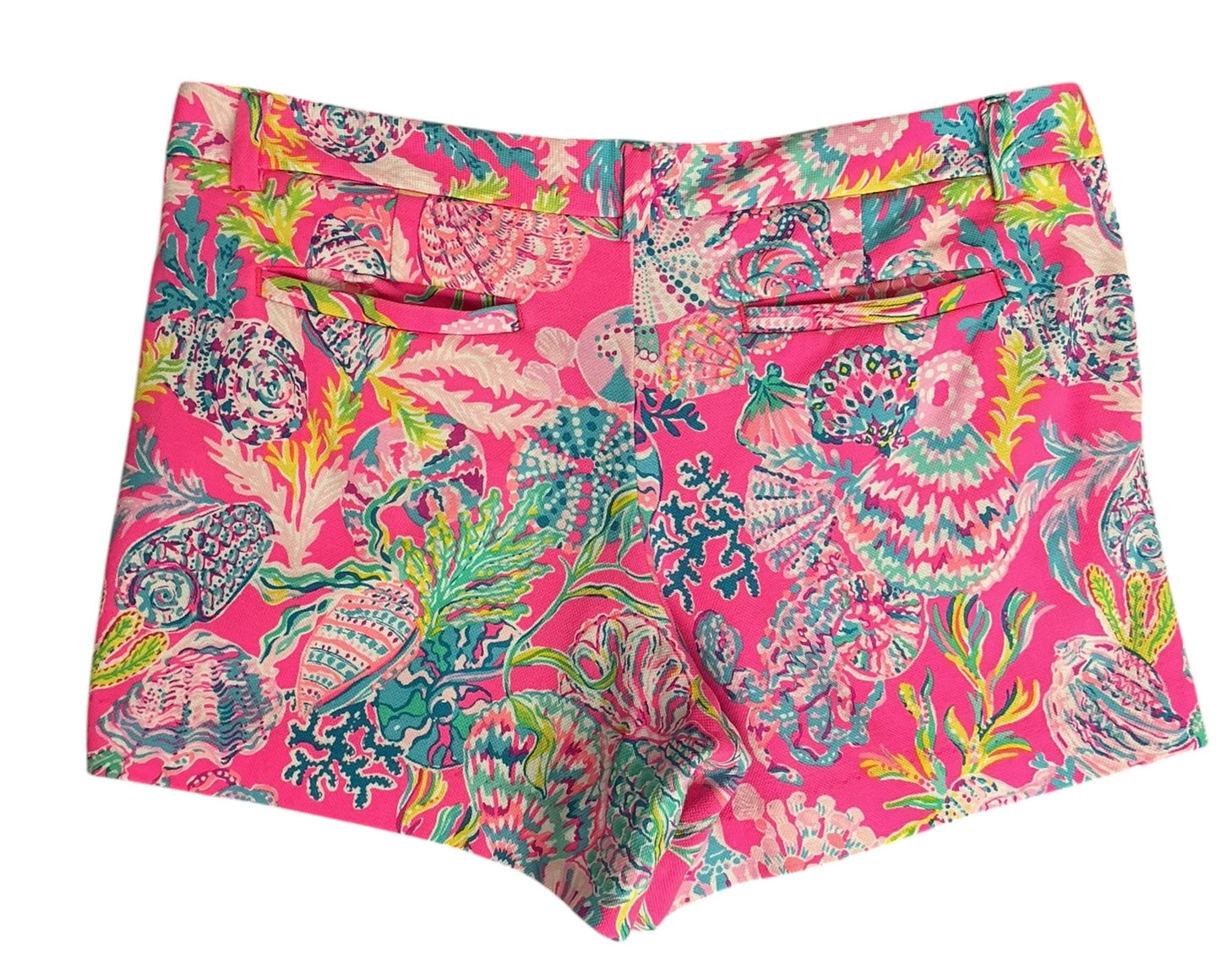 Lilly Pulitzer Callahan Shorts Pink Isle Shell Me Something Good - Size 12