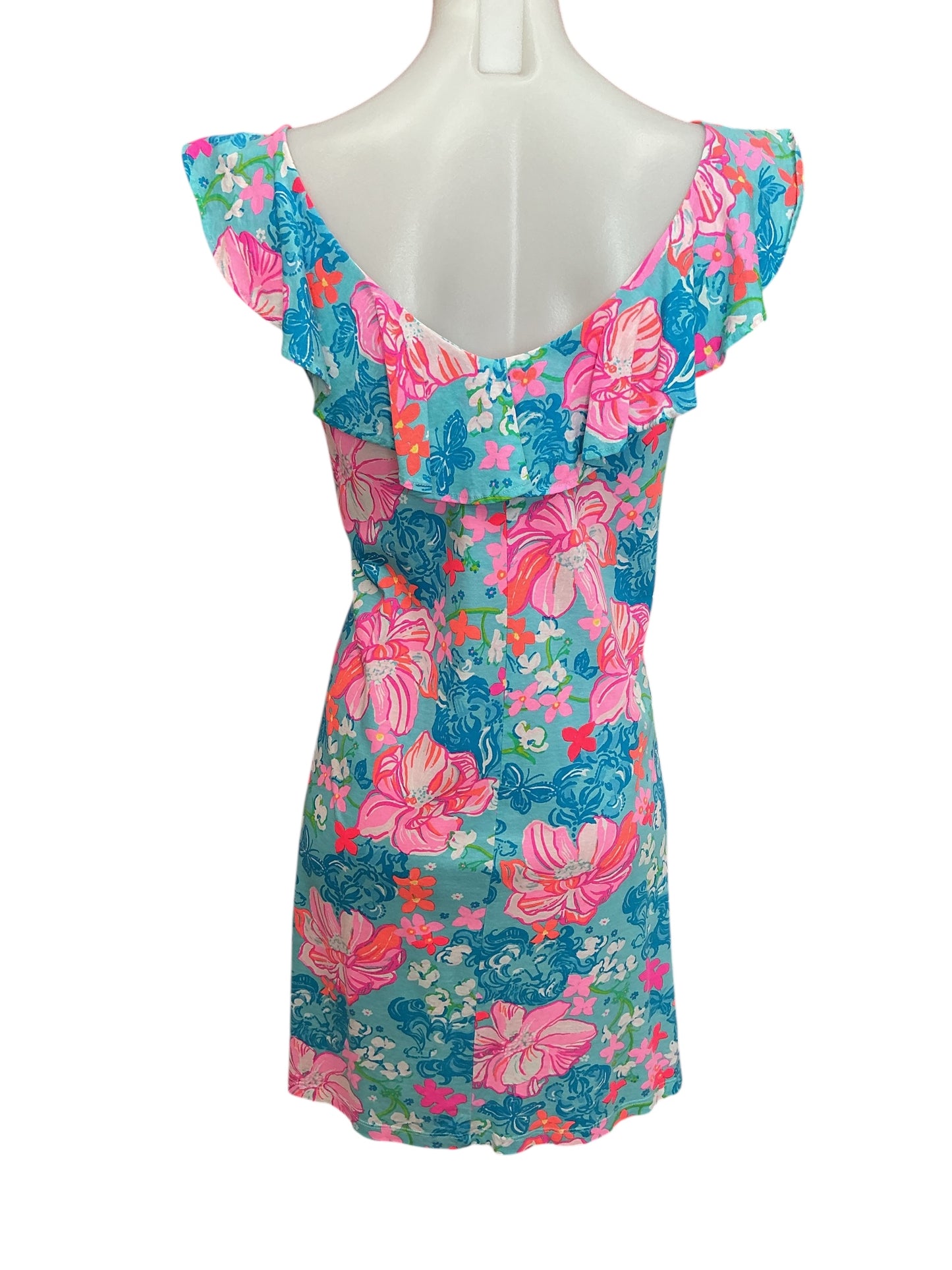 Lilly Pulitzer Alessa Swing Dress Luscious Lions Surf Blue - Size S