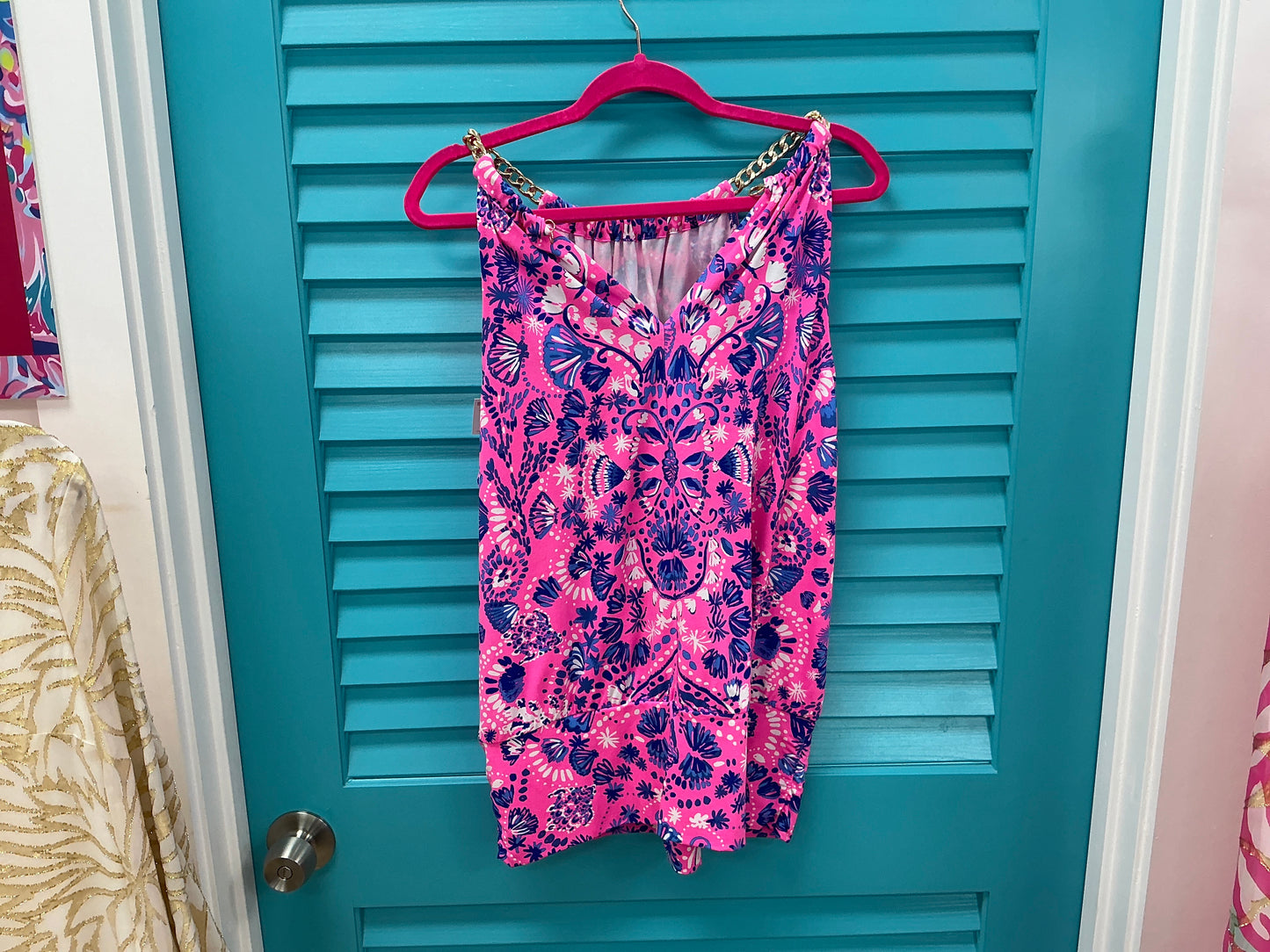 Lilly Pulitzer Top NWT - Bowen Halter Top - Havana Pink - Turtle Tidepool Engineered - Size L