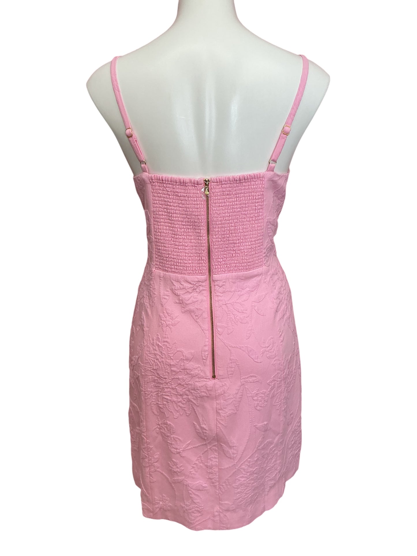 Lilly Pulitzer NWT Willalynn Stretch Bow Dress Conch Shell Pink Caliente Oucker Jacquard - Size 12