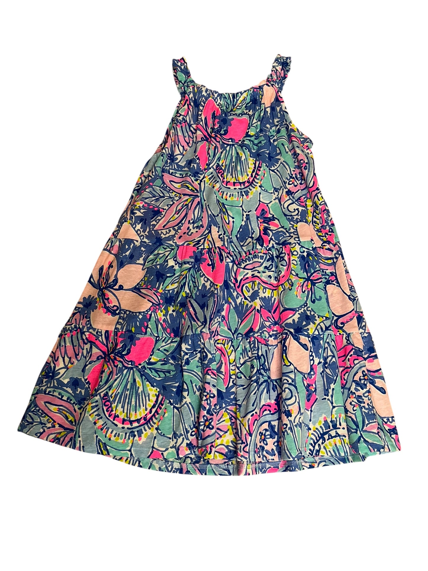 Lilly Pulitzer NWT Girls Mini Loro Dress Multi Pop Up Got Your Back - Size M