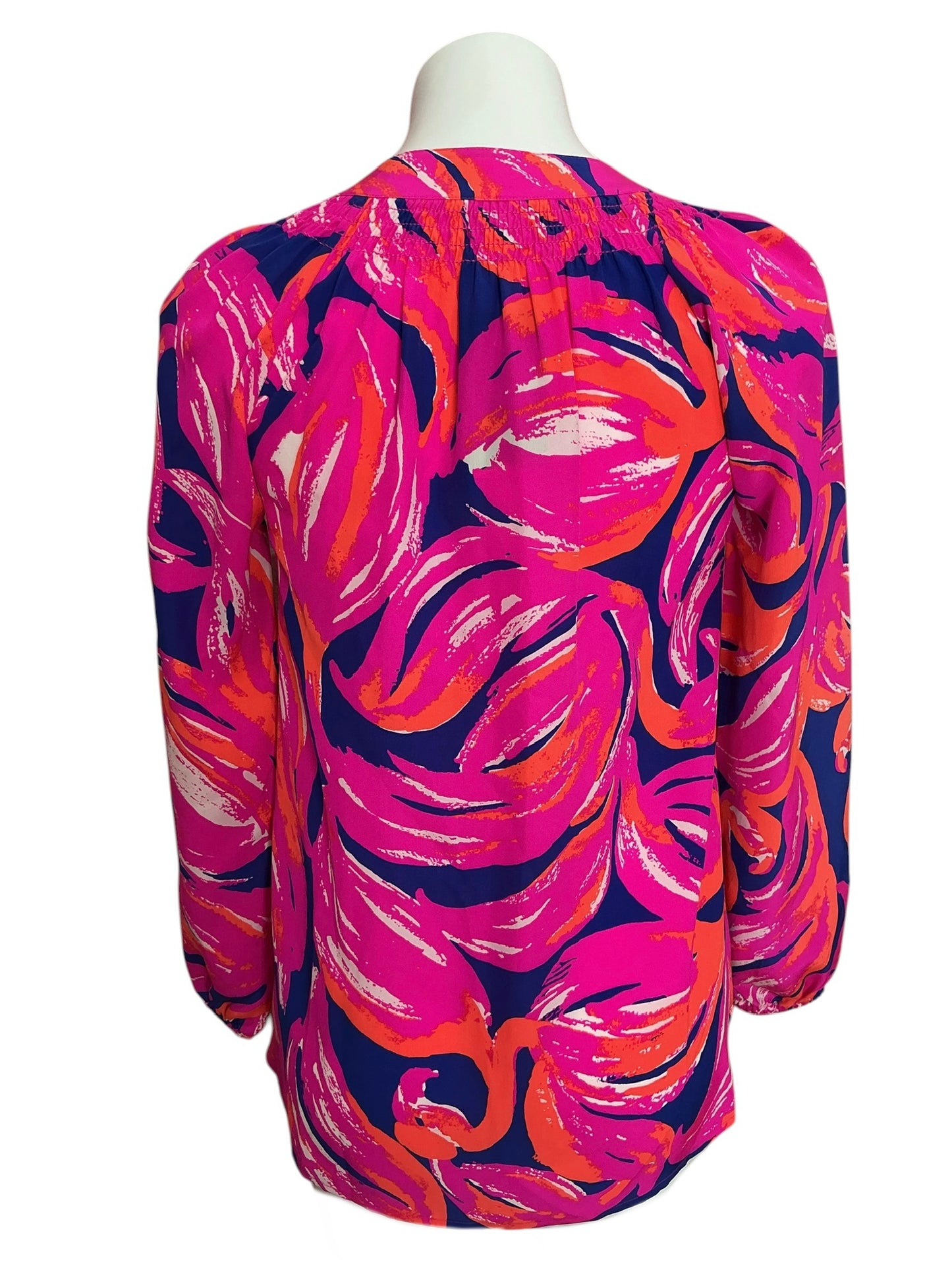 Lilly Pulitzer NWT Elsa Top Bomber Blue Plume Bloom Small - Size XS