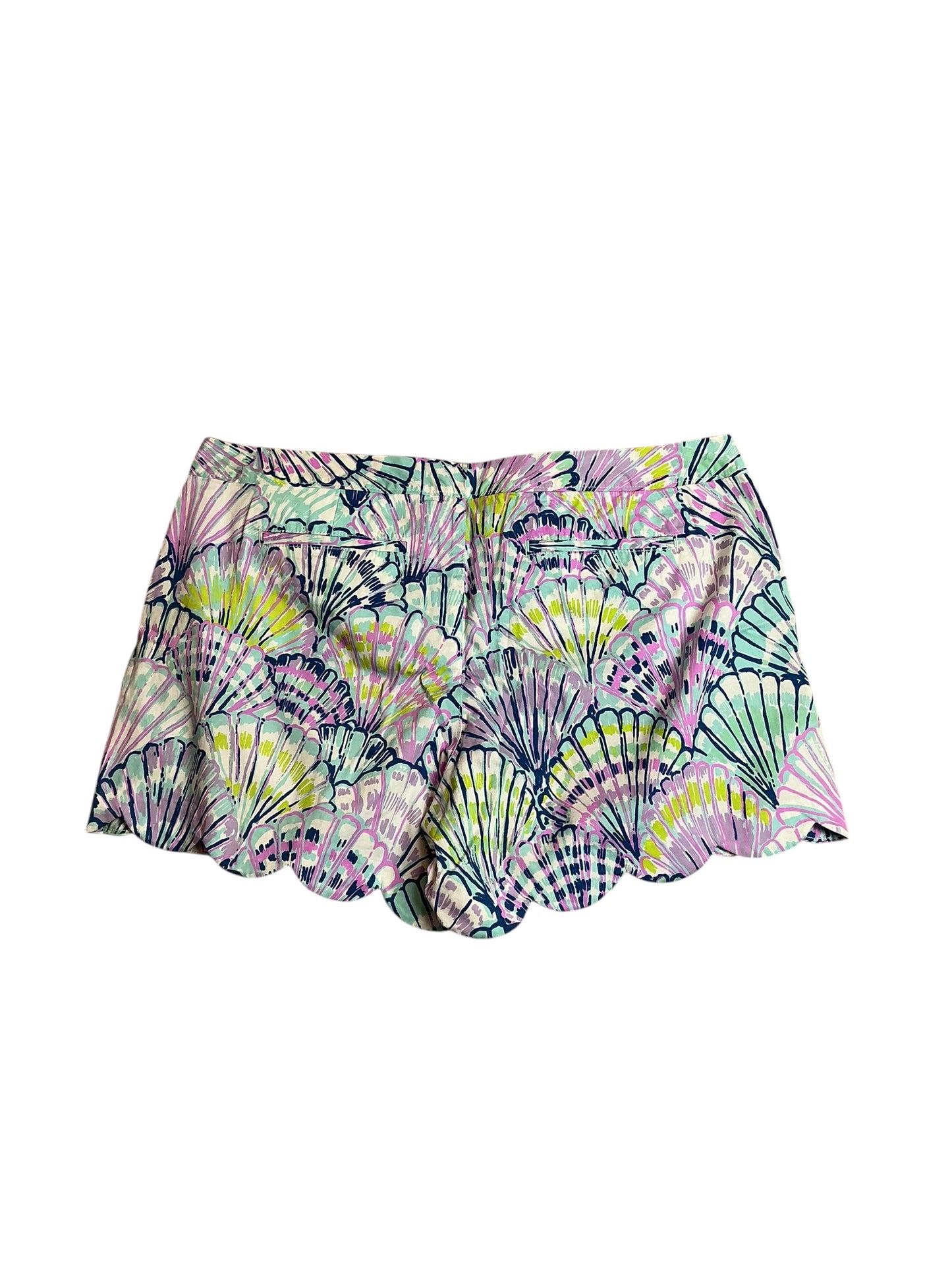 Lilly Pulitzer Buttercup Scalloped Hem Shorts Oh Shello - Size 16