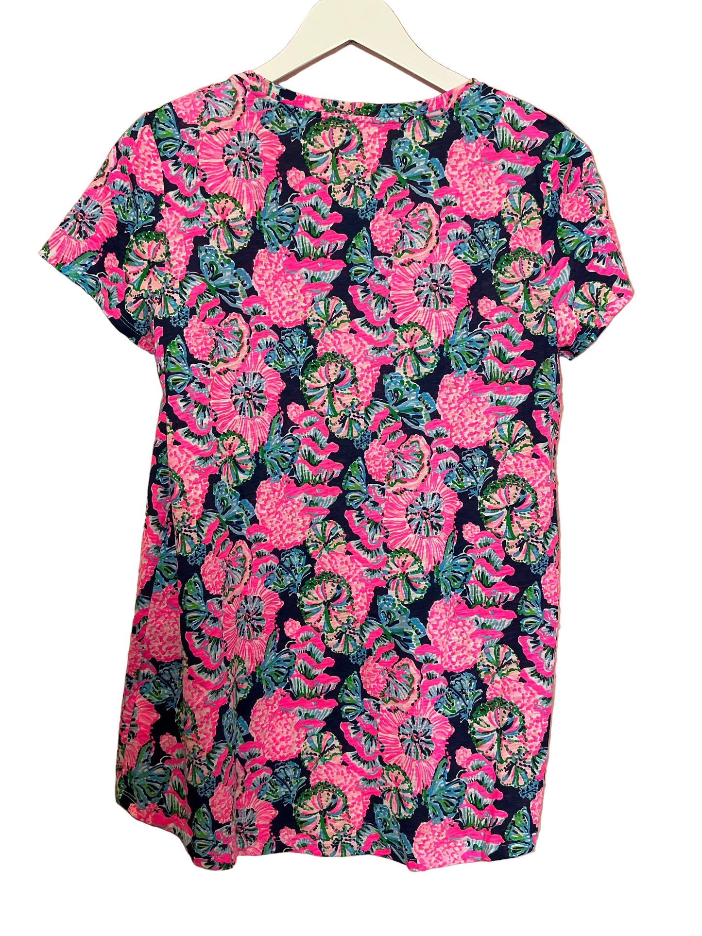 Lilly Pulitzer Etta Scoop Neck Top NWT - Oyster Bay Navy - Shroom With A View - Size Small