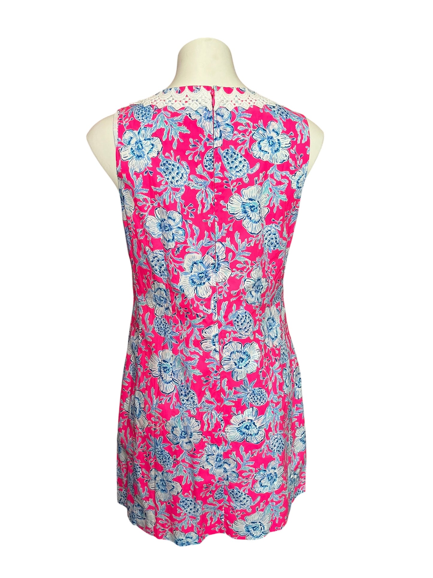 Lilly Pulitzer NWT Ginge Shift Romper Roxie Pink Wave N Sea - Size 8
