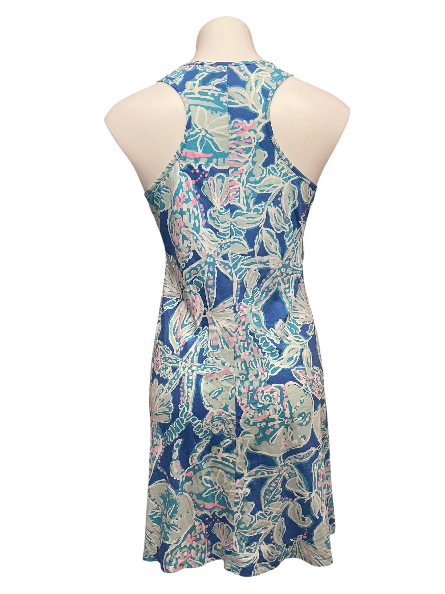 Lilly Pulitzer Melle Dress Blue Haven Pop Ul Into The Deep - Size S