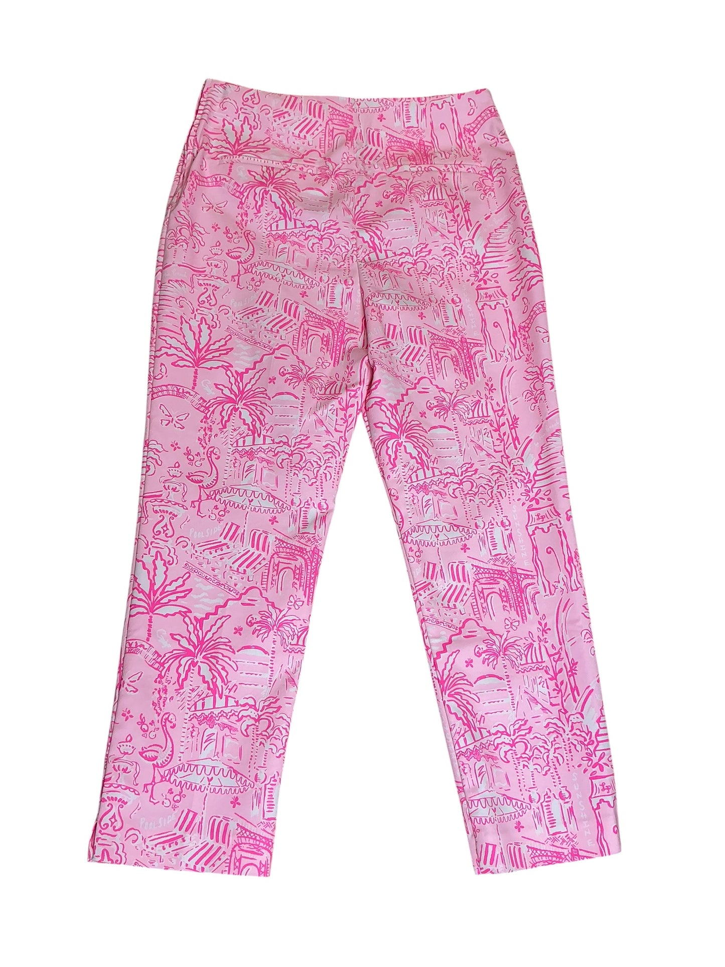 Lilly Pulitzer Nancee High-Rise Crop Pant Conch Shell Pink Penny's Playground - Size 12