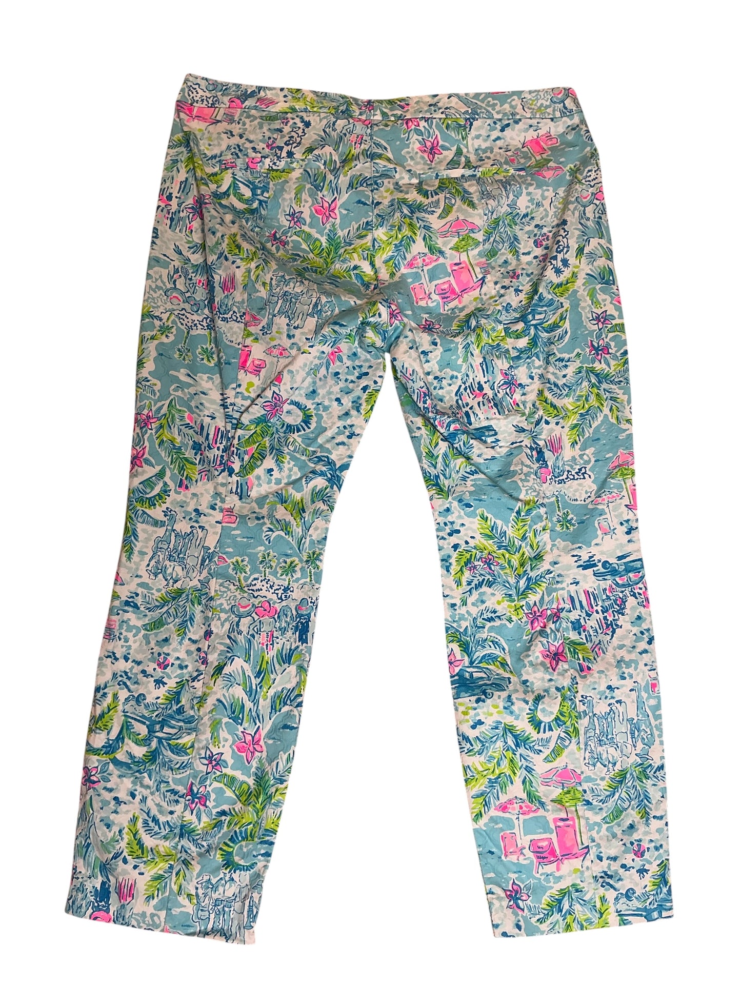 Lilly Pulitzer Kelly Skinny Ankle Pants What A Lovely Place - Size 16